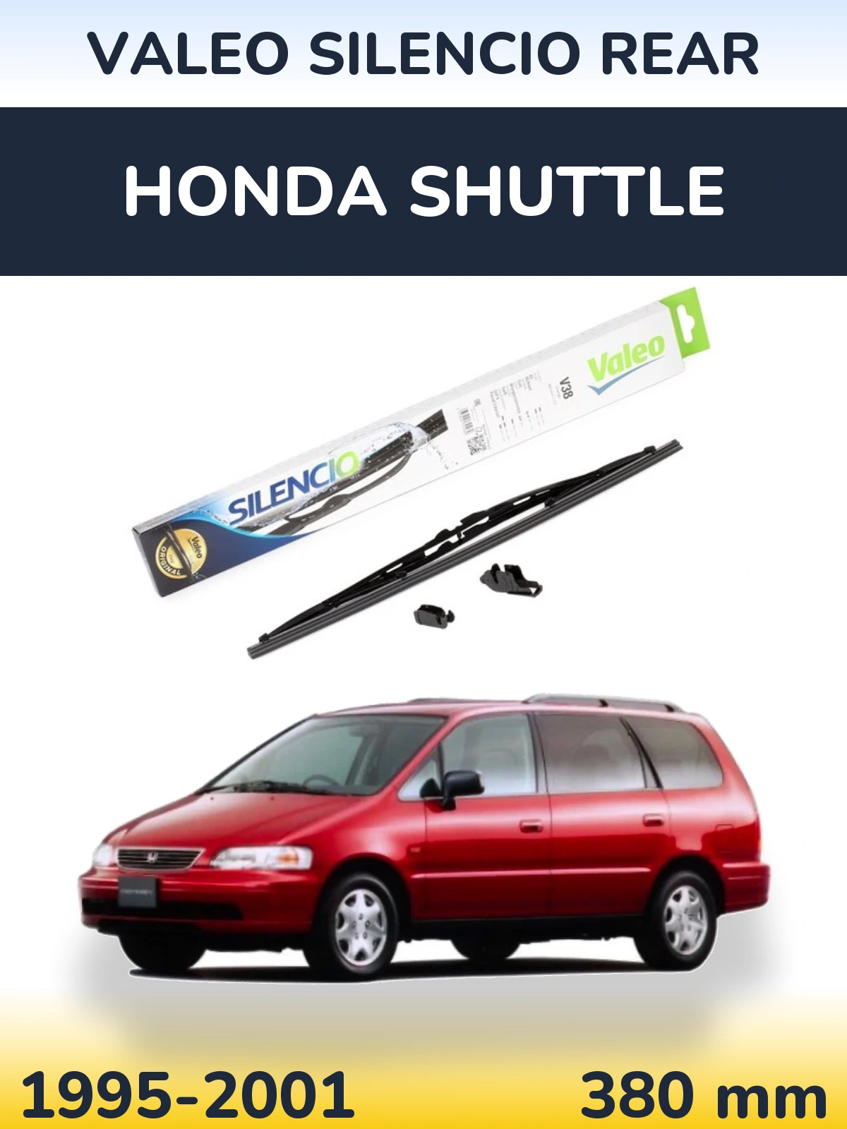 Rear wiper blade Valeo Silencio Rear 380 mm for Honda Shuttle 1995-2001