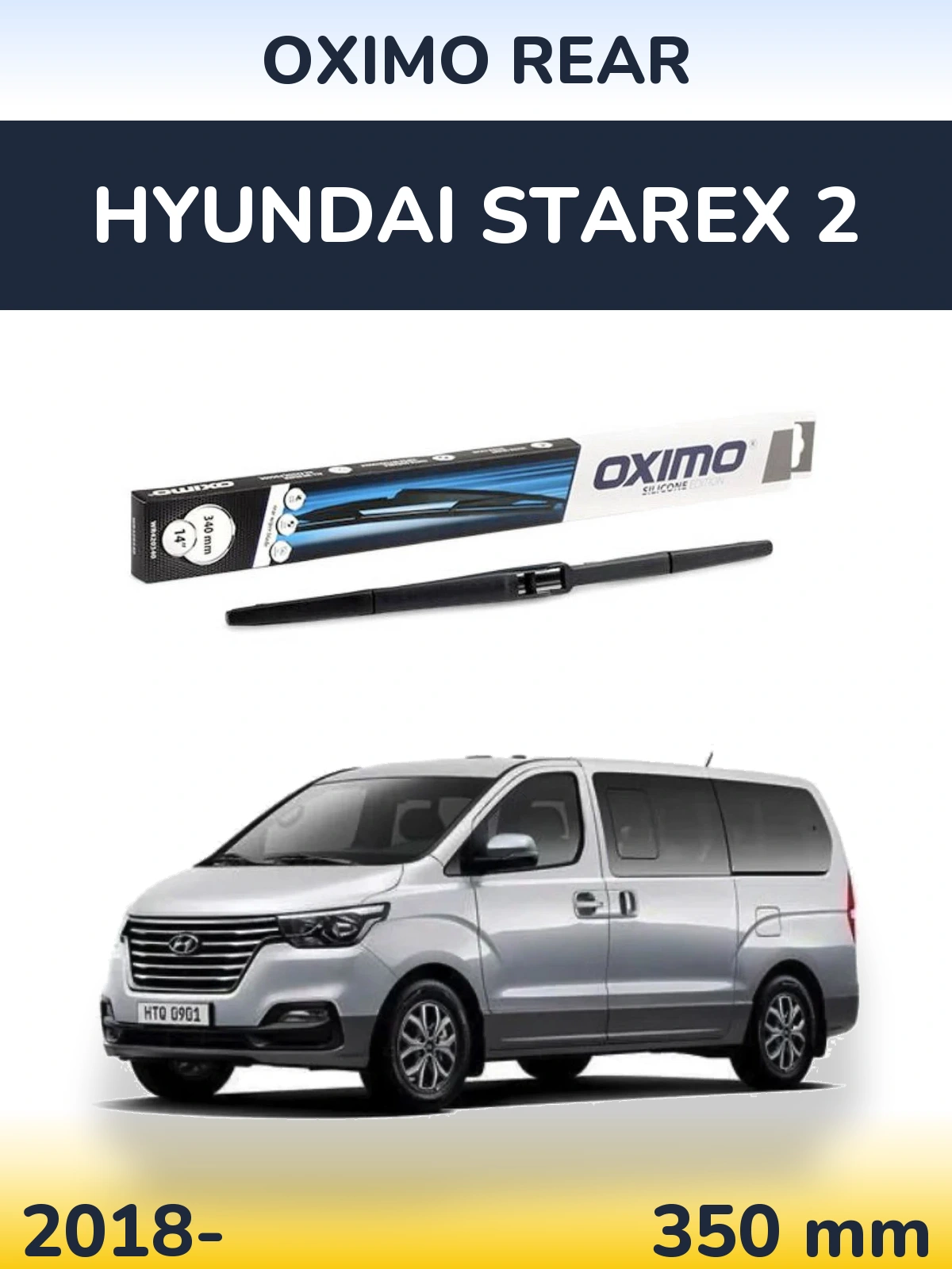 Rear wiper blade Oximo Rear 350 mm for Hyundai Starex 2 2018-2026