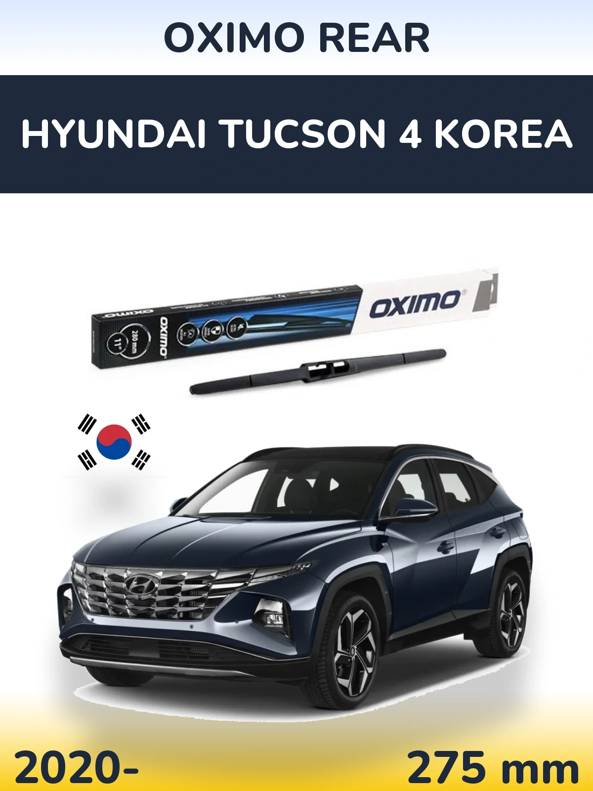 Rear wiper blade Oximo Rear 280 mm for Hyundai Tucson 4 Korea 2020-2026