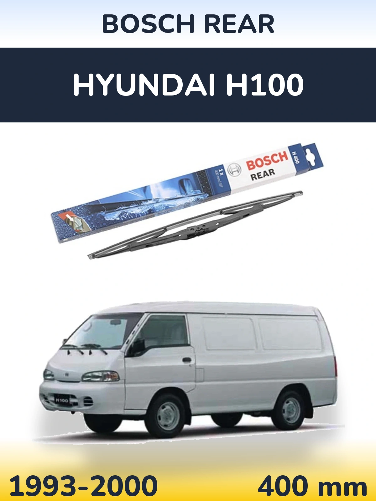 Rear wiper blade BOSCH Rear 400 mm for Hyundai H100 1993-2000