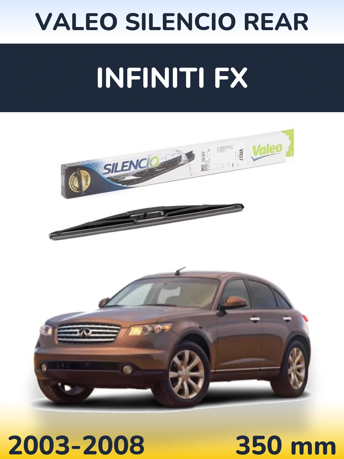 Rear wiper blade Valeo Silencio Rear 345 mm for Infiniti FX 2003-2008