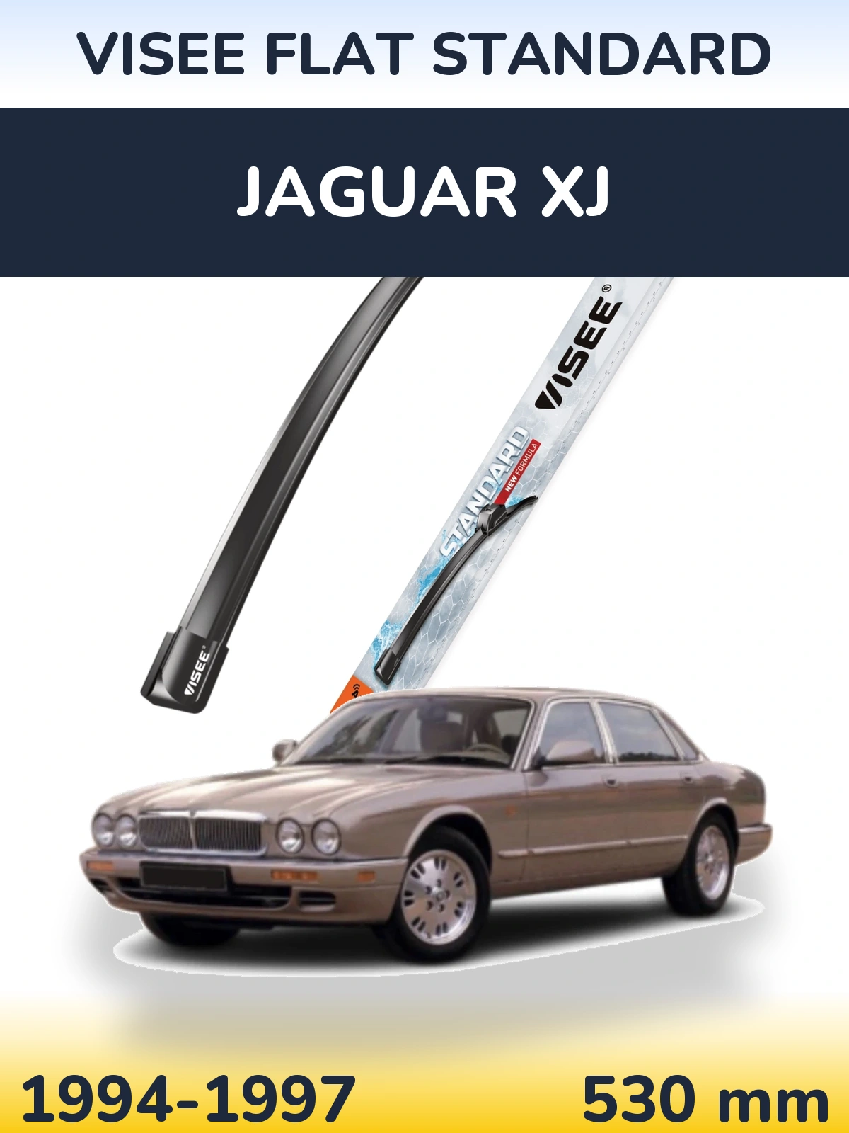 Front wiper blade VISEE FLAT STANDARD 530 mm for Jaguar XJ 1994-1997