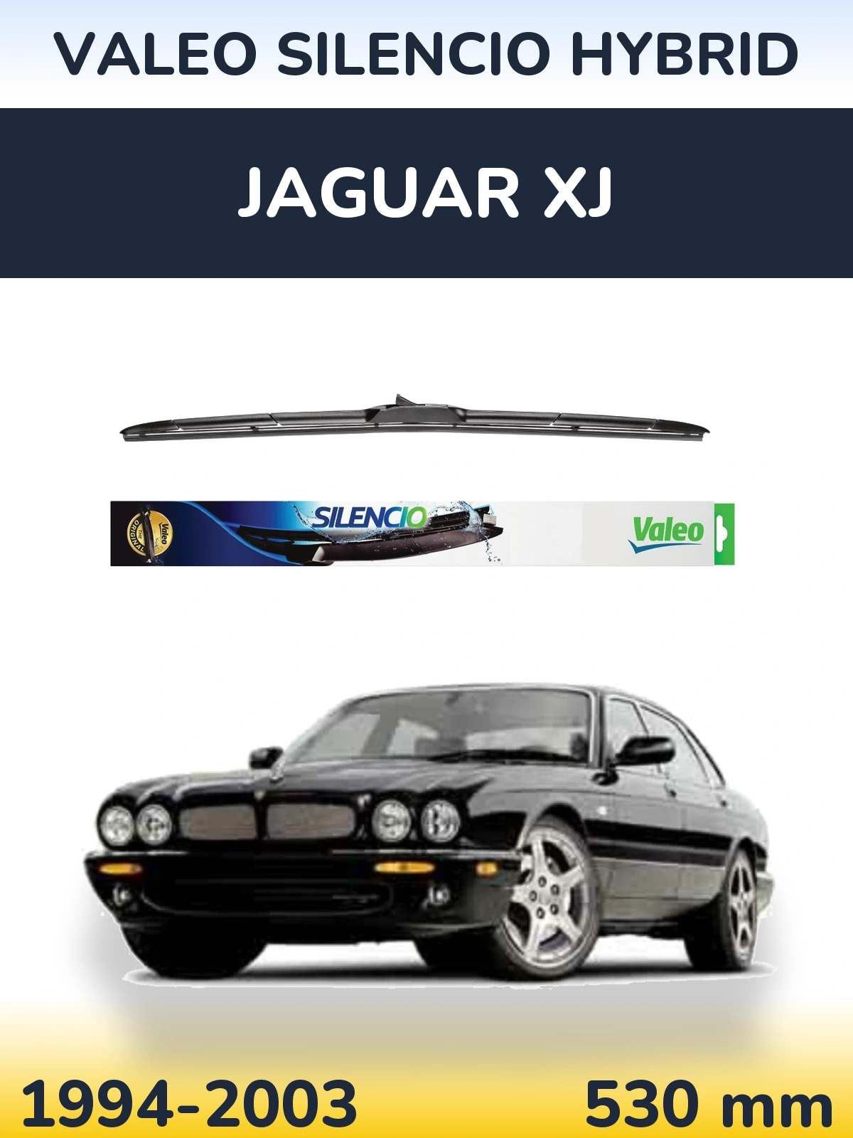 Передний дворник Valeo Silencio Hybrid 530 мм для Jaguar XJ 1994-2003