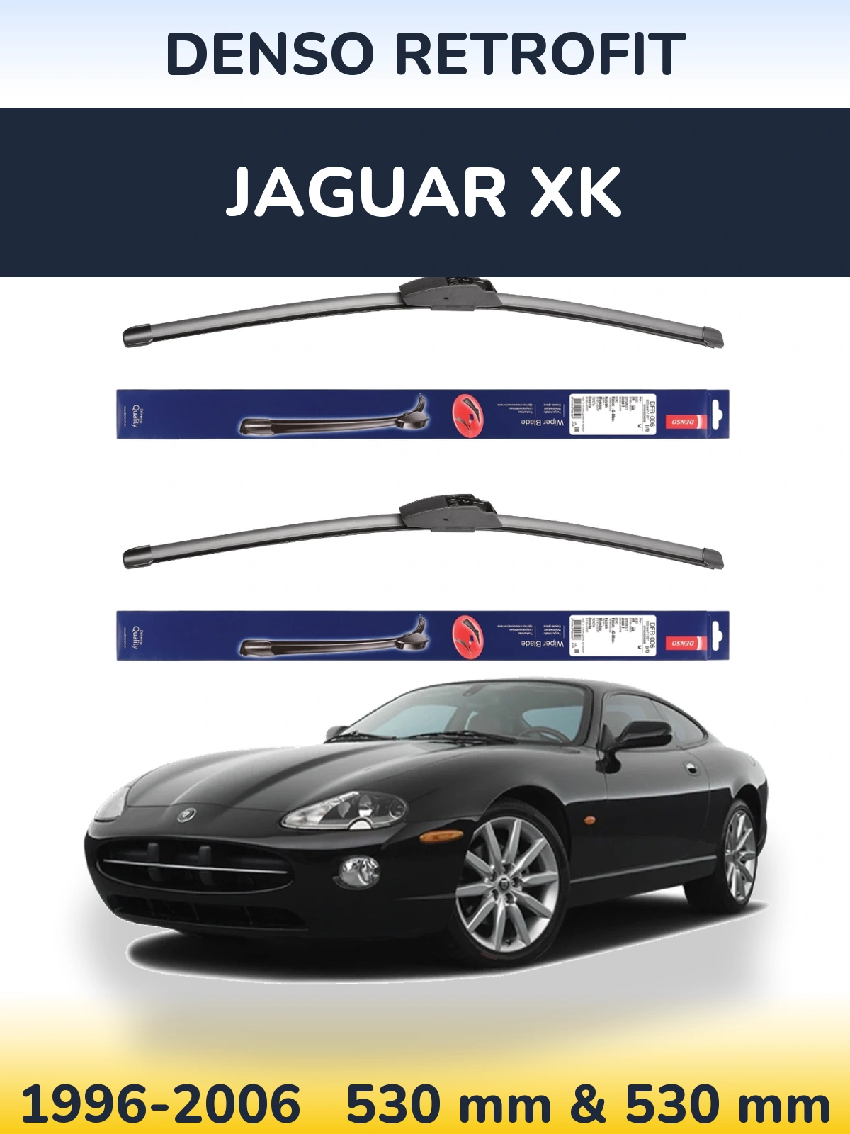 Комплект передних дворников Denso Retrofit 530 & 530 мм для Jaguar XK 1996-2006