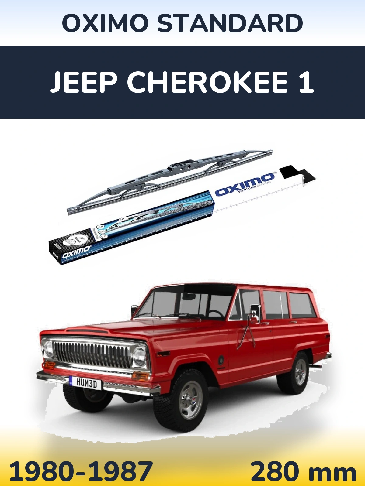 Rear wiper blade Oximo Standard 275 mm for Jeep Cherokee 1 1980-1987