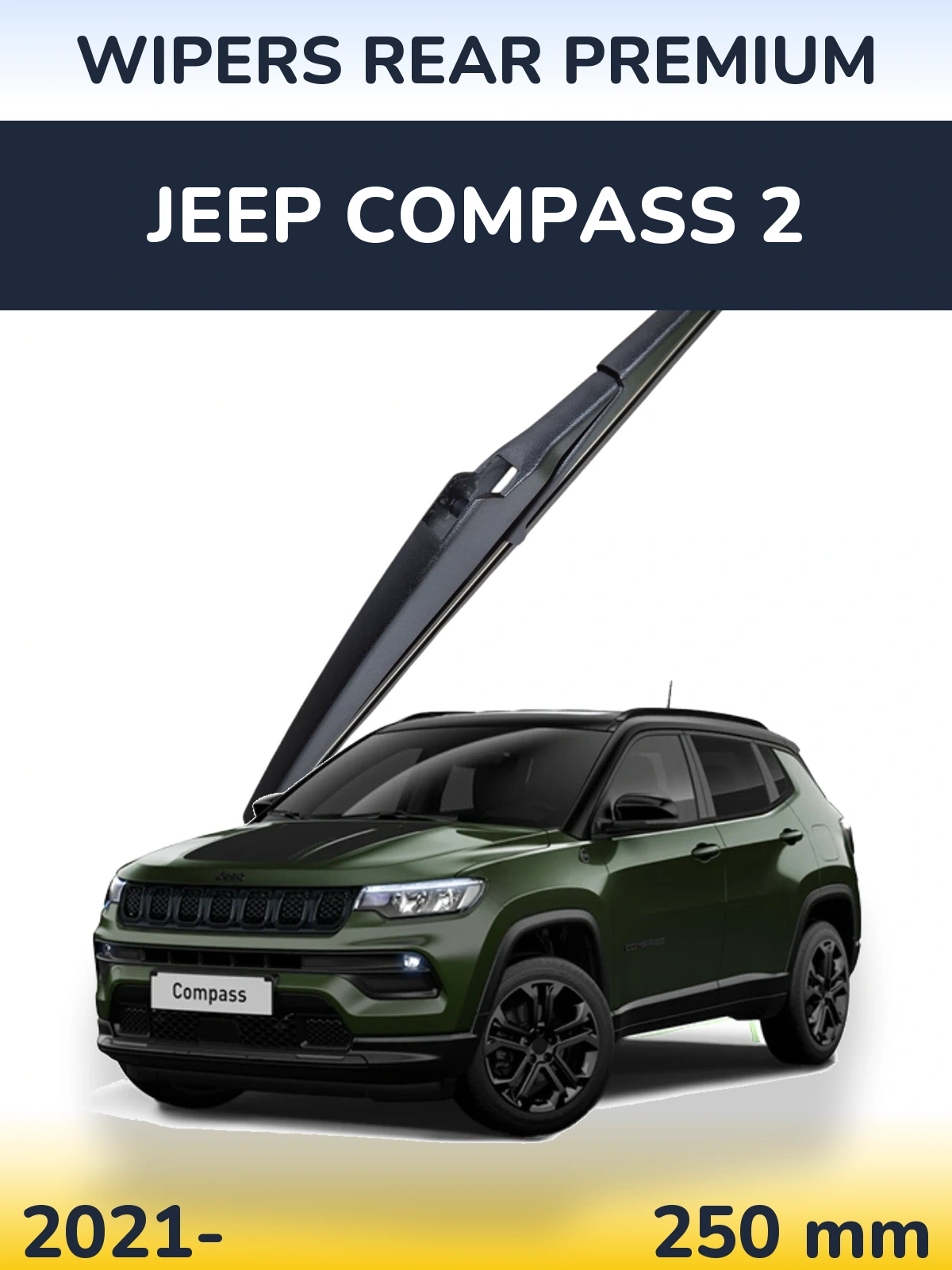 Rear wiper blade WIPERS REAR PREMIUM 250 mm for Jeep Compass 2 2021-2026