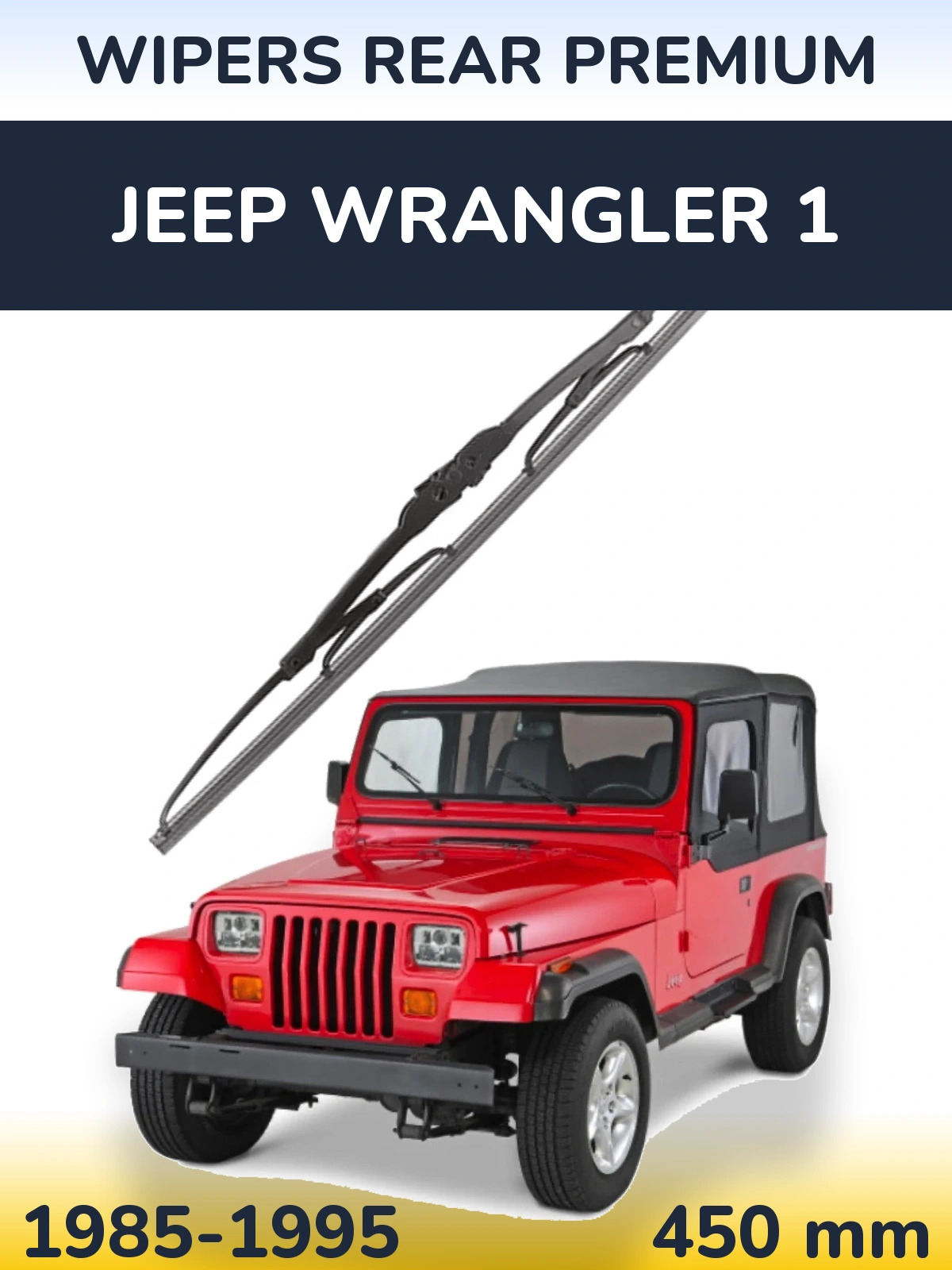 Rear wiper blade WIPERS REAR PREMIUM 450 mm for Jeep Wrangler 1 1985-1995