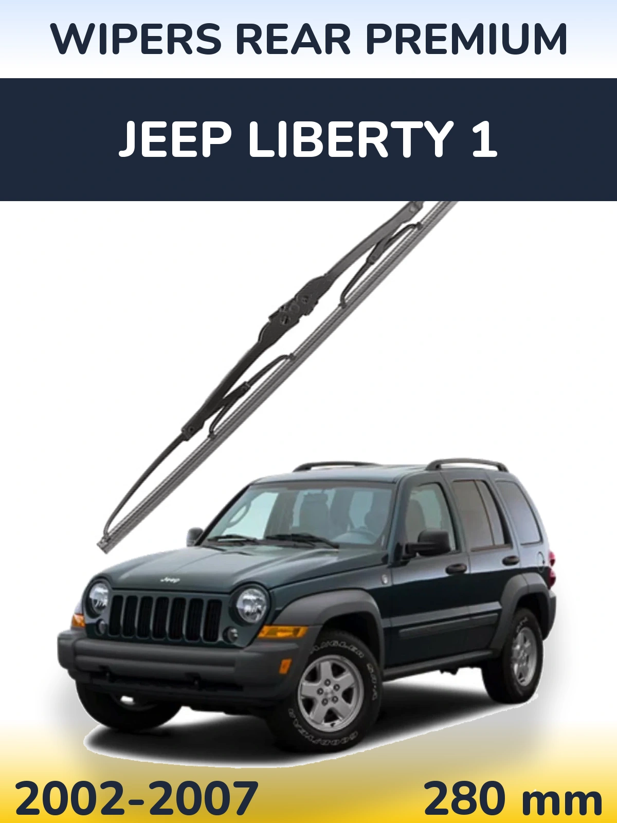 Rear wiper blade WIPERS REAR PREMIUM 280 mm for Jeep Liberty 1 2002-2007