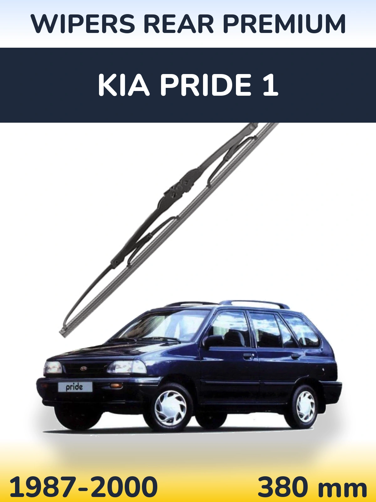 Rear wiper blade WIPERS REAR PREMIUM 380 mm for KIA Pride 1 1987-2000