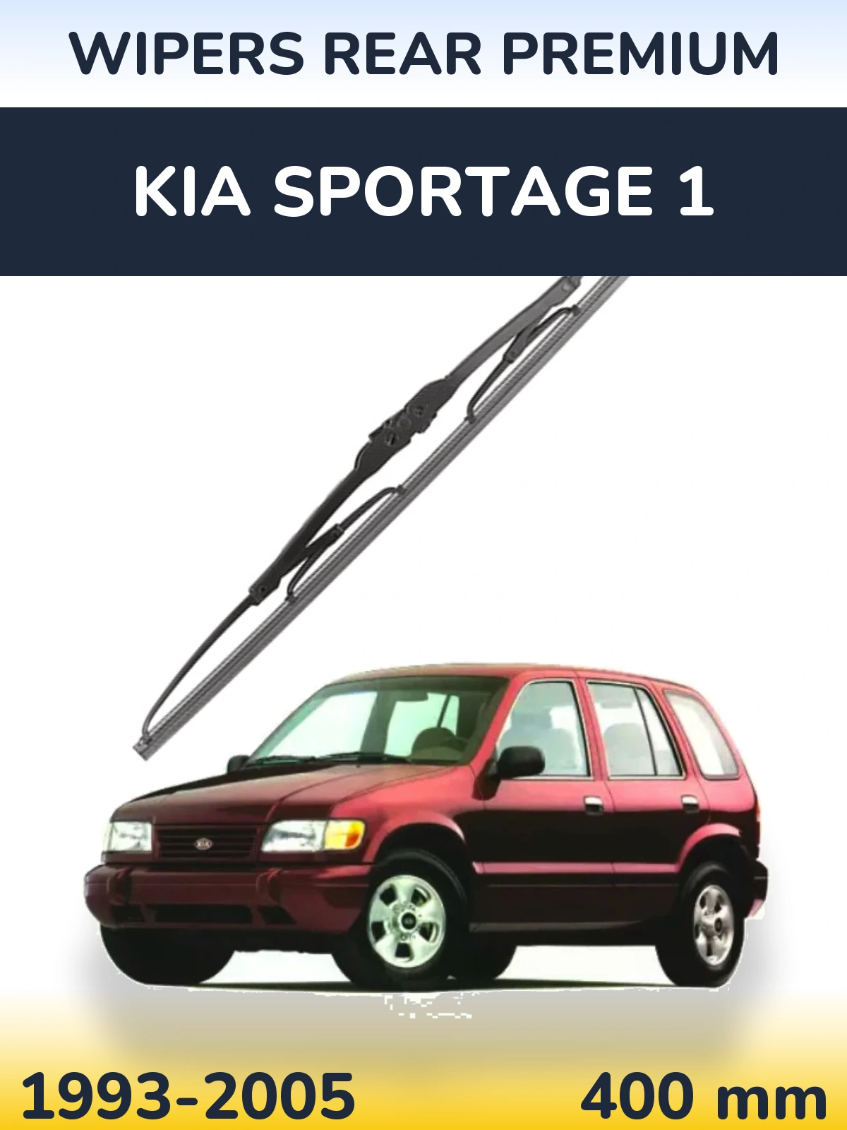 Rear wiper blade WIPERS REAR PREMIUM 400 mm for KIA Sportage 1 1993-2005