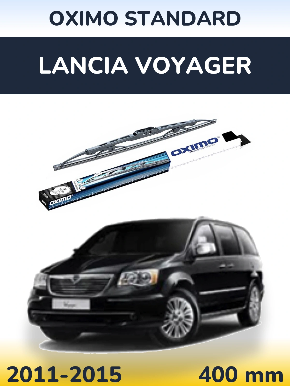 Rear wiper blade Oximo Standard 400 mm for Lancia Voyager 2011-2015