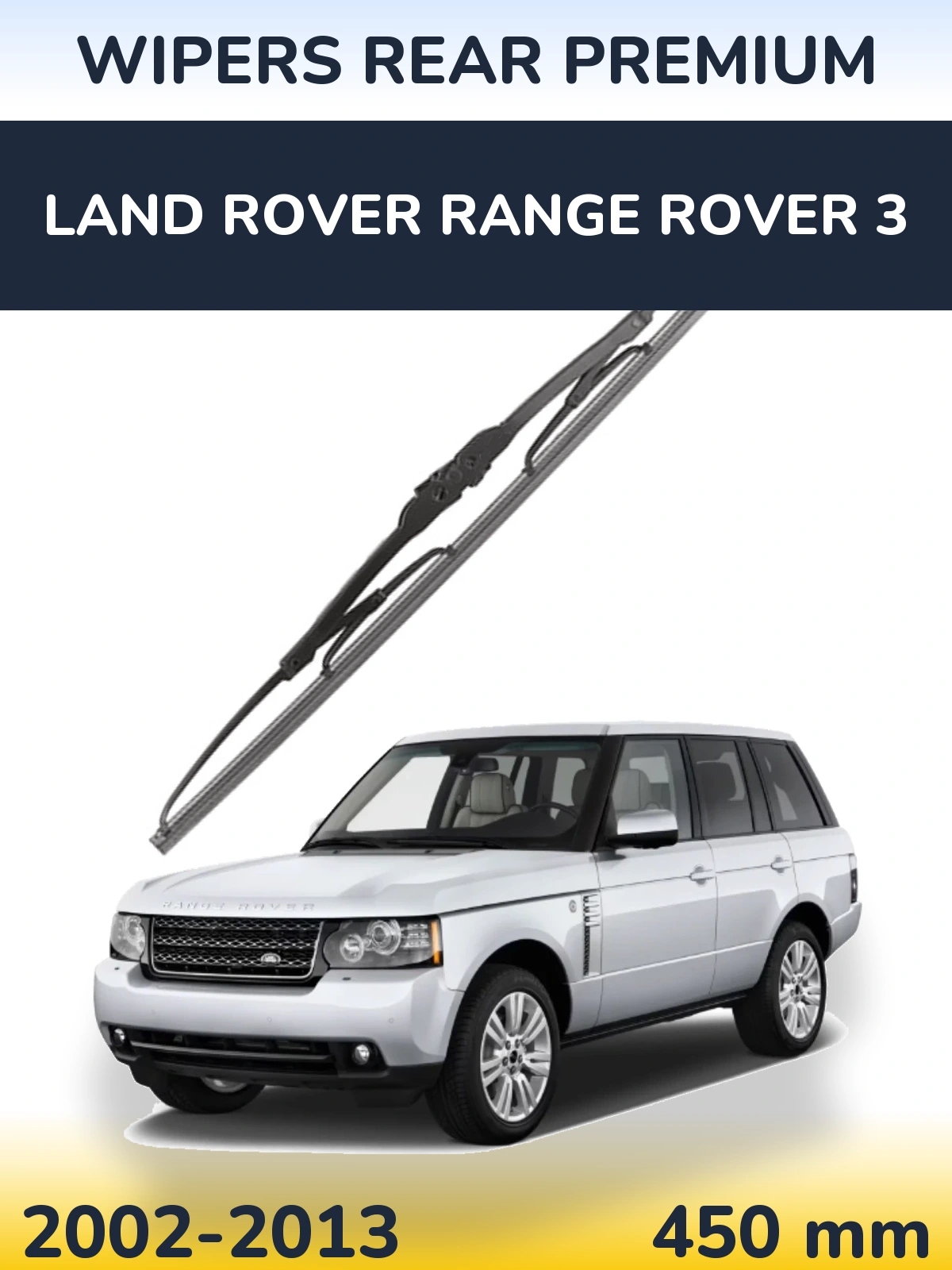 Rear wiper blade WIPERS REAR PREMIUM 450 mm for Land Rover Range Rover 3 2002-2013