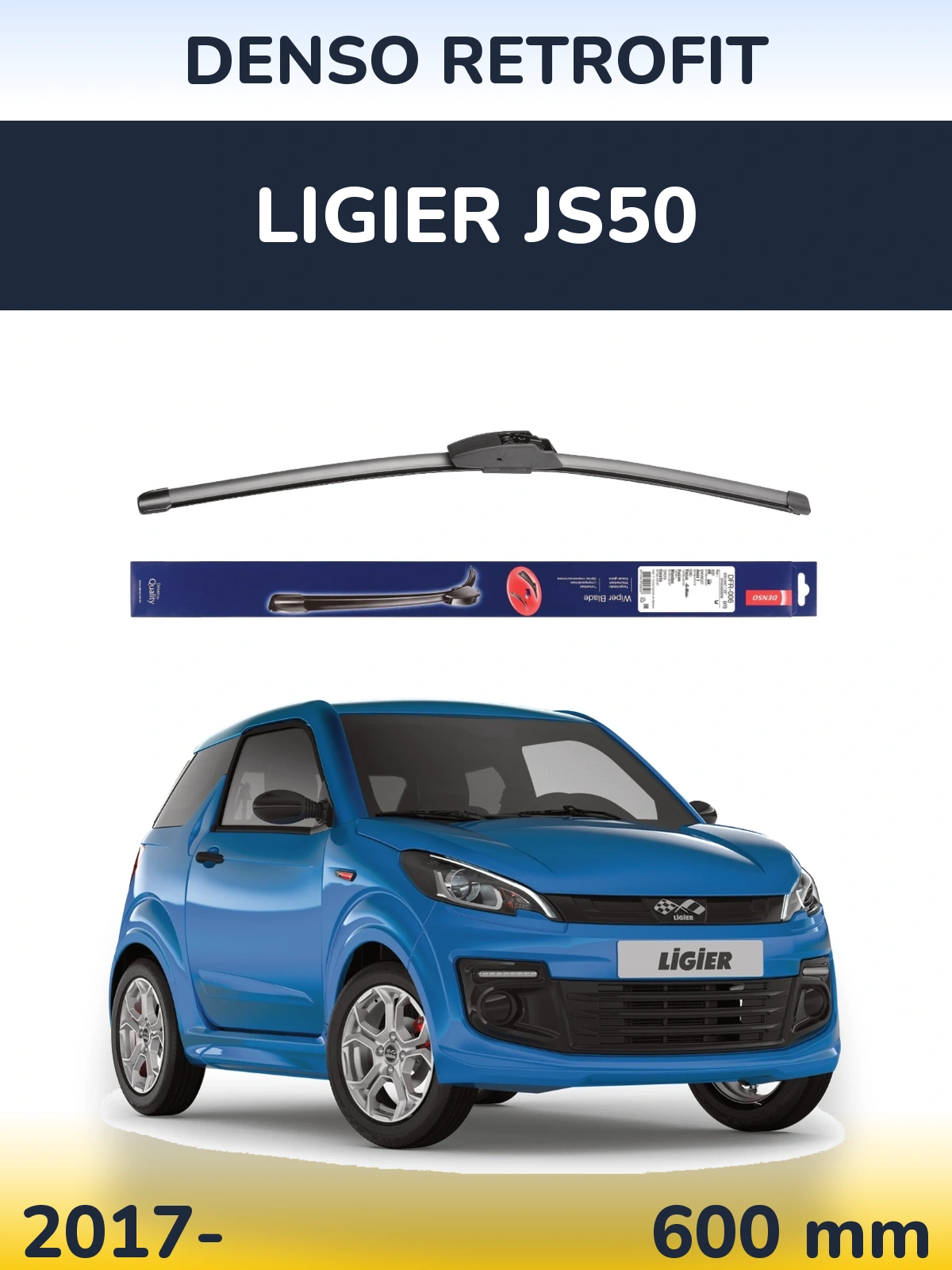 Передня щітка Denso Retrofit 600 мм для Ligier JS50 2017-2026