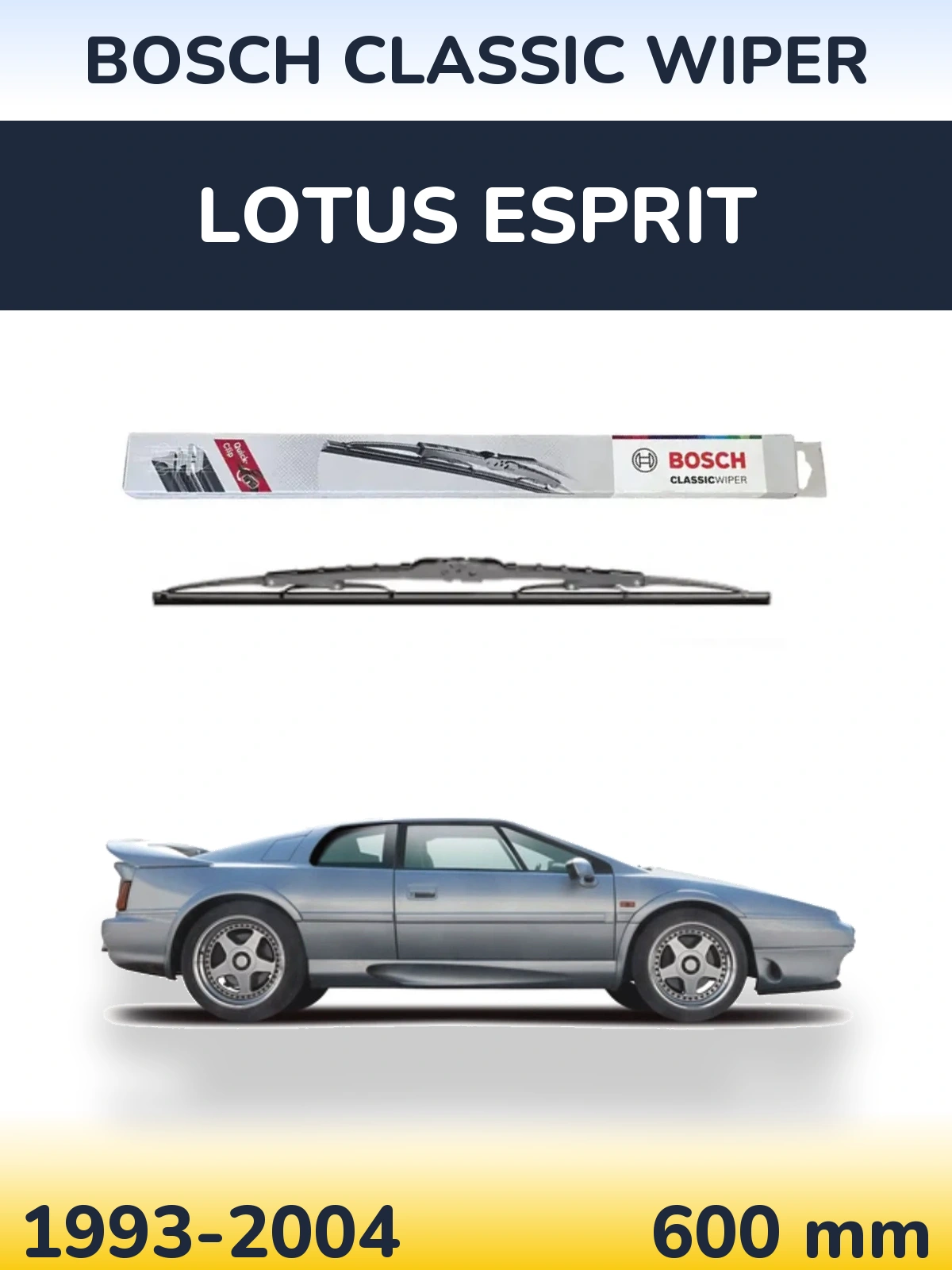 Передня щітка BOSCH Classic Wiper 600 мм для Lotus Esprit 1993-2004