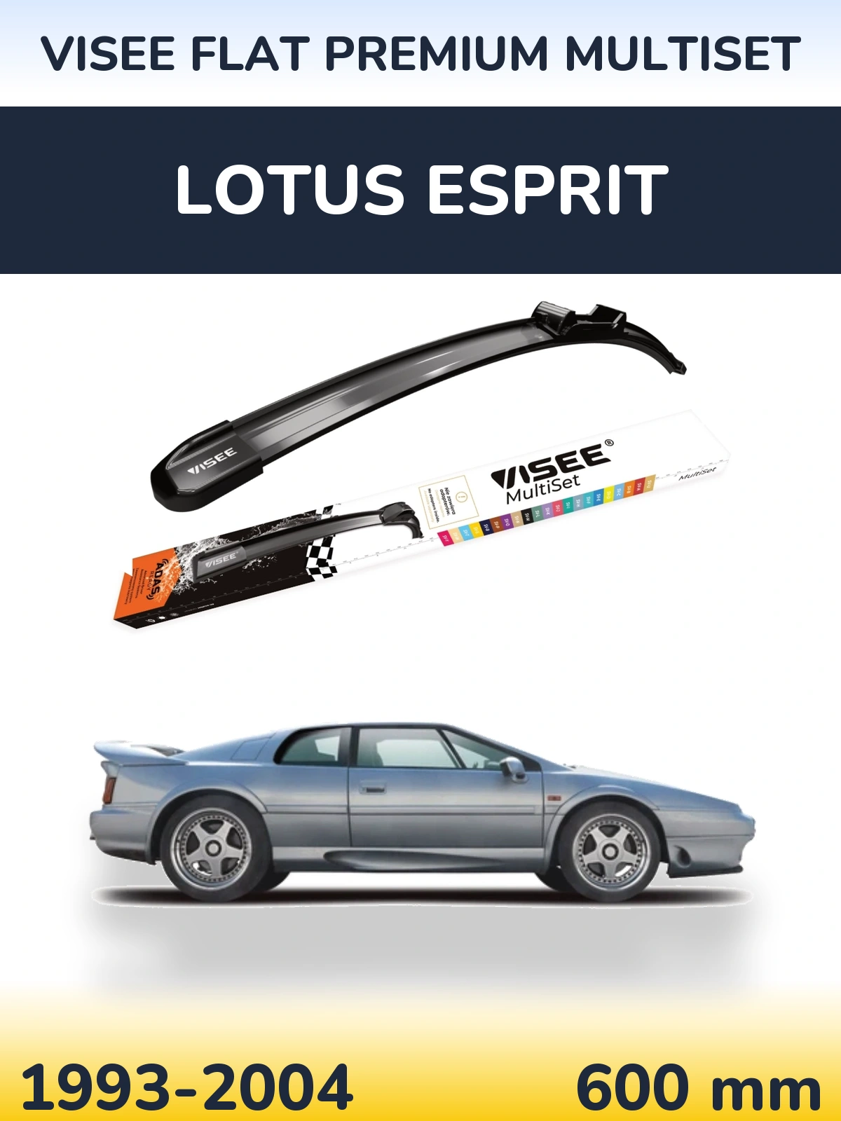 Передня щітка VISEE FLAT PREMIUM MultiSet 600 мм для Lotus Esprit 1993-2004