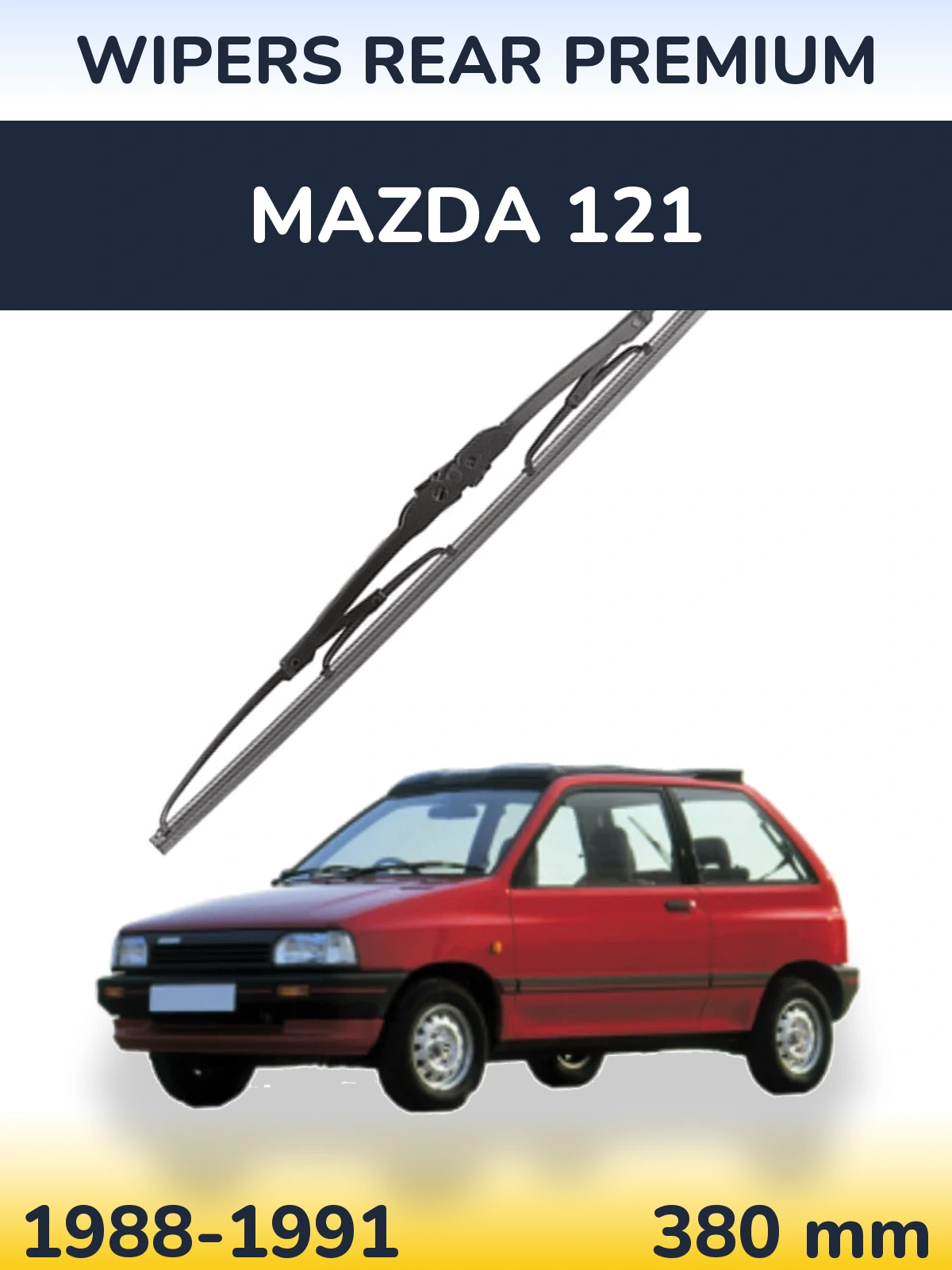 Rear wiper blade WIPERS REAR PREMIUM 380 mm for Mazda 121 1988-1991