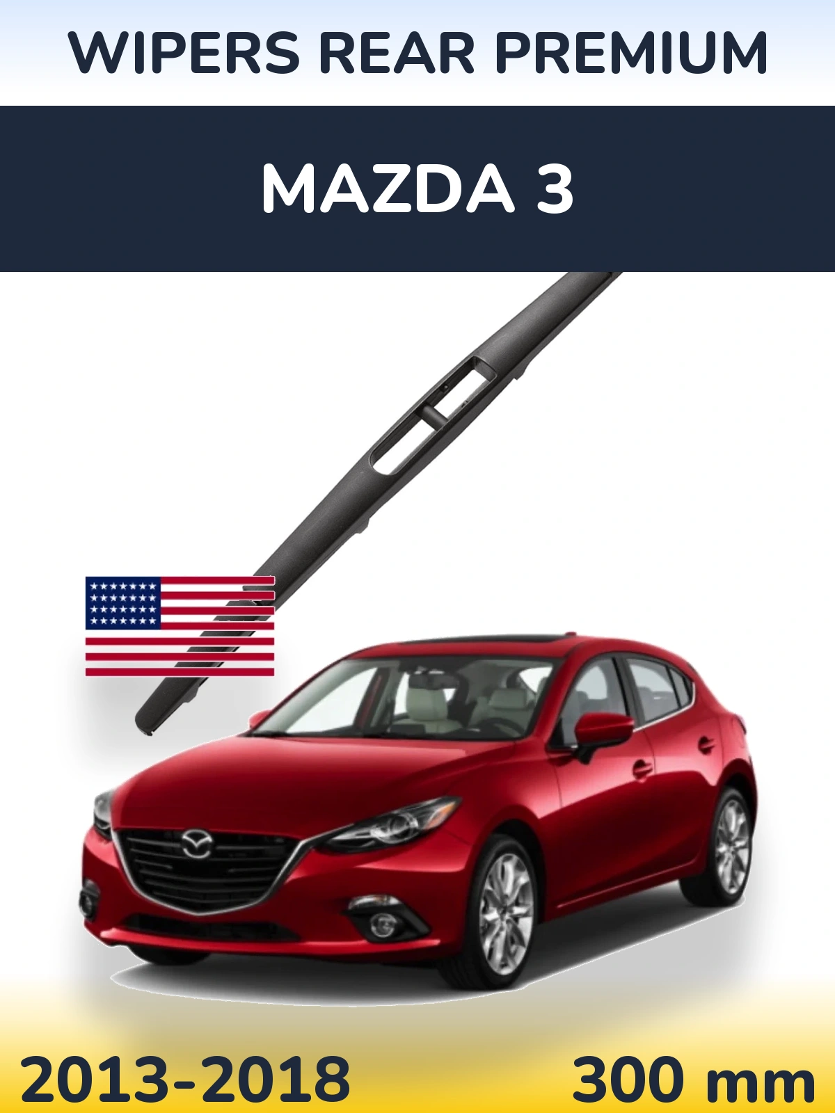 Задний дворник WIPERS REAR PREMIUM 300 мм для Mazda 3 2013-2018