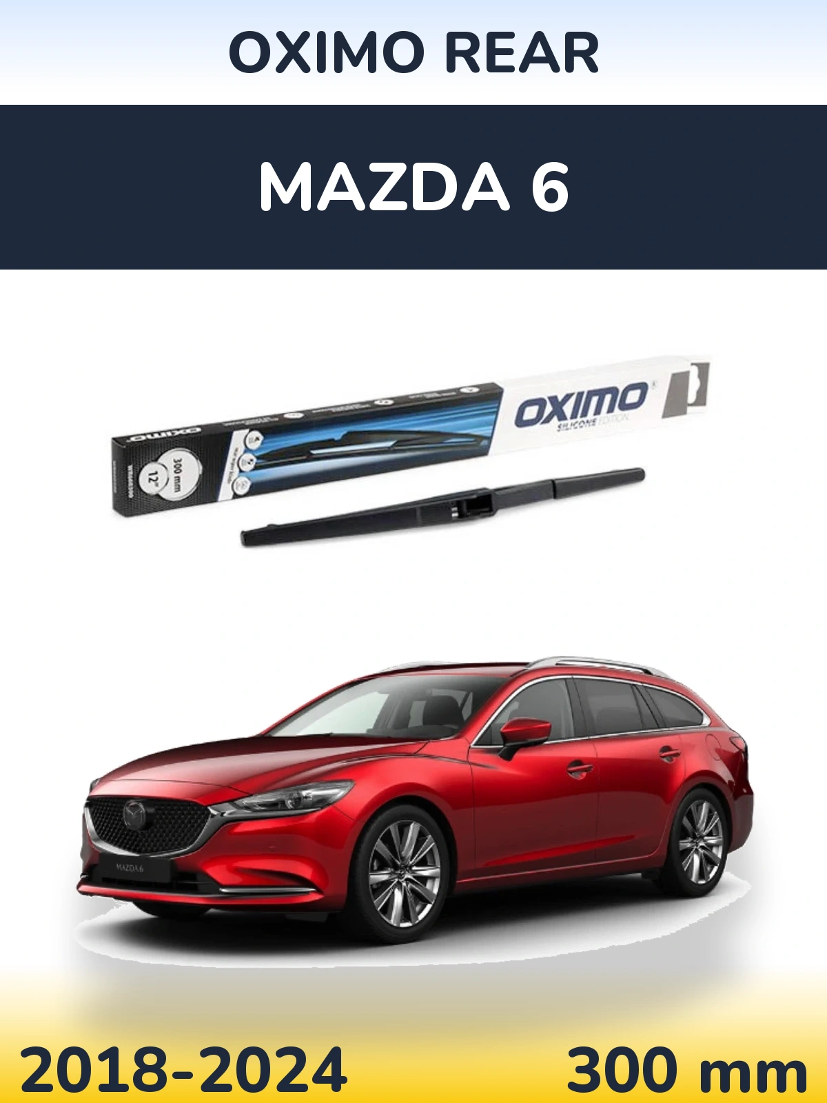 Rear wiper blade Oximo Rear 300 mm for Mazda 6 2018-2024