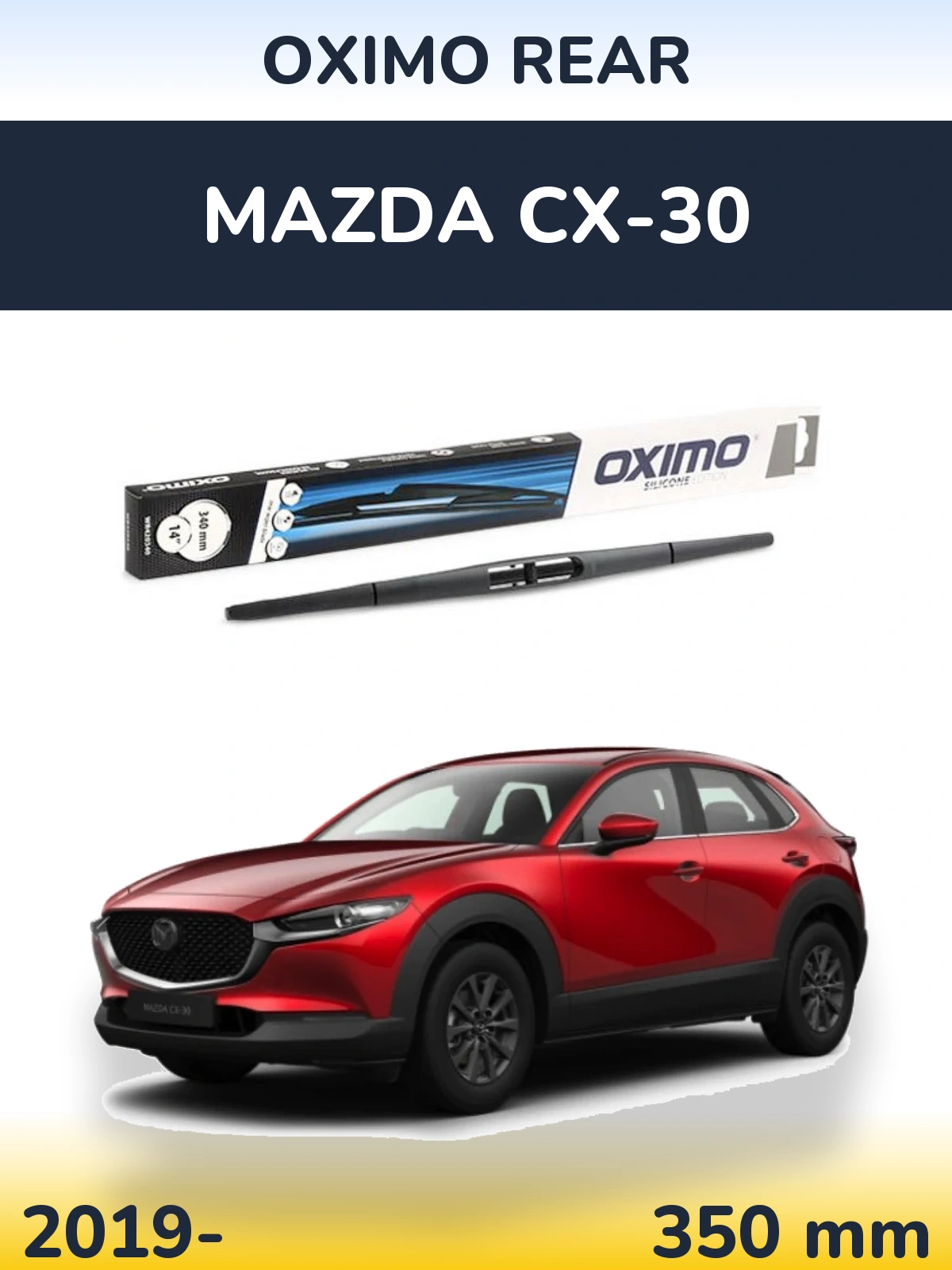Rear wiper blade Oximo Rear 350 mm for Mazda CX-30 2019-2026