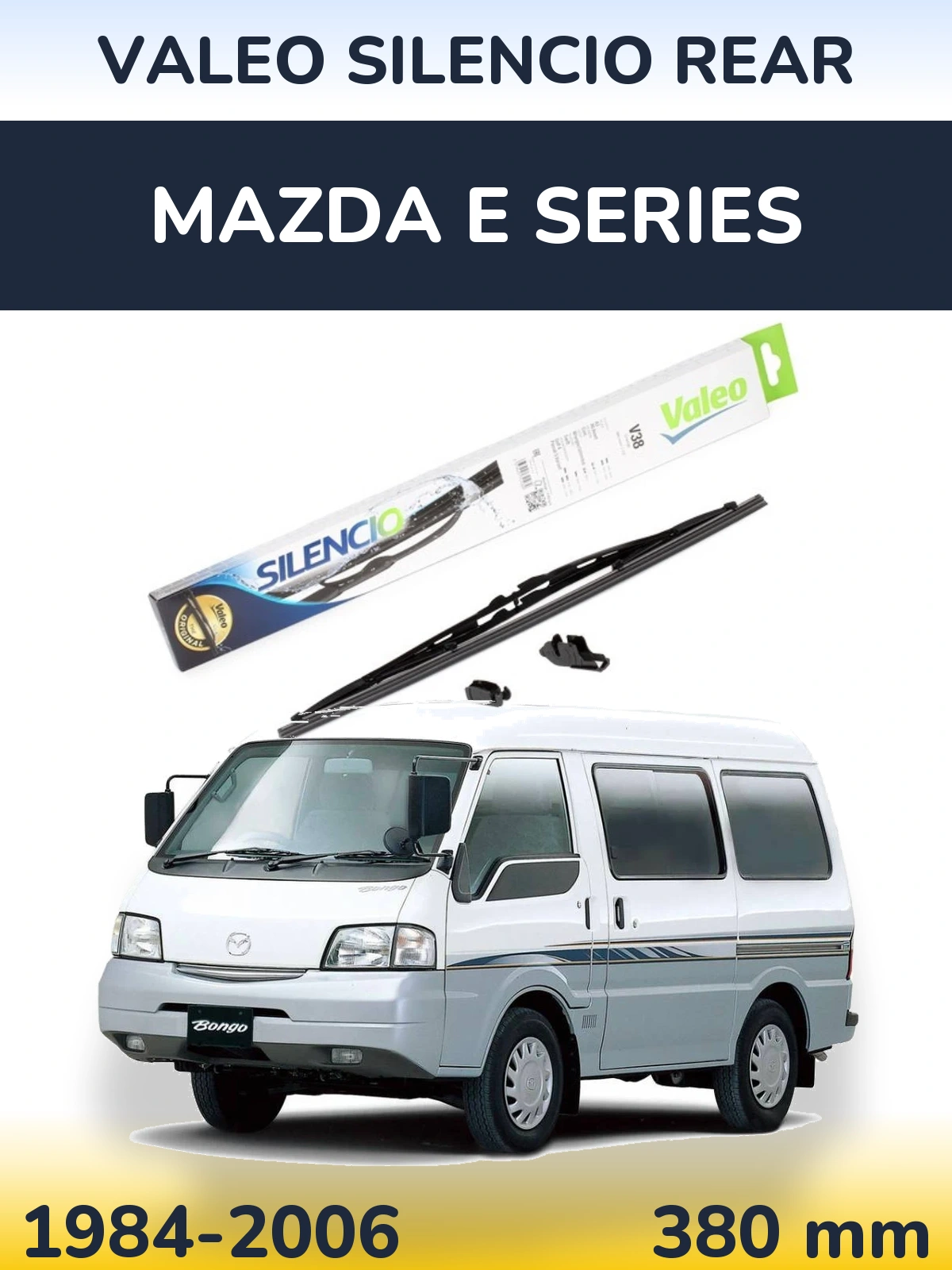 Rear wiper blade Valeo Silencio Rear 380 mm for Mazda E Series 1984-2006
