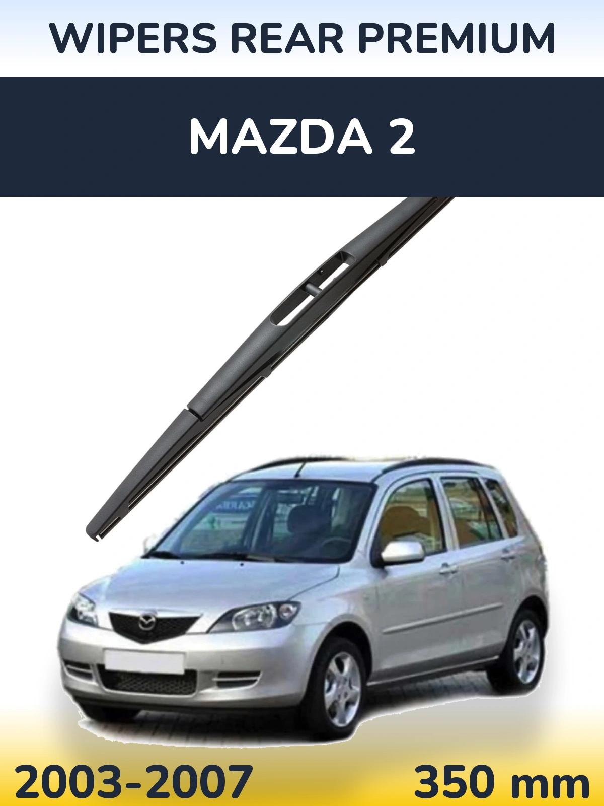 Rear wiper blade WIPERS REAR PREMIUM 350 mm for Mazda 2 2003-2007