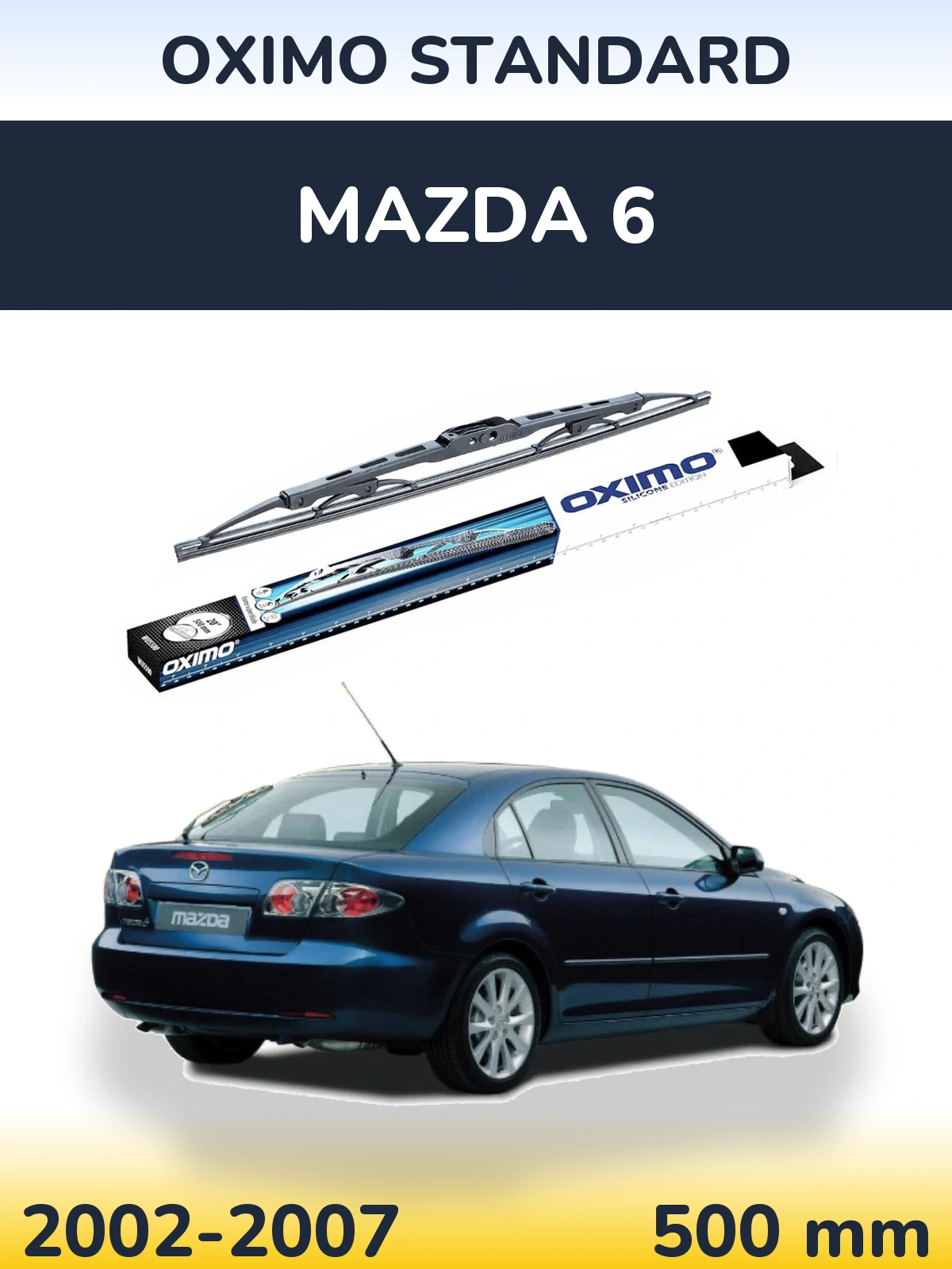 Rear wiper blade Oximo Standard 500 mm for Mazda 6 2002-2007