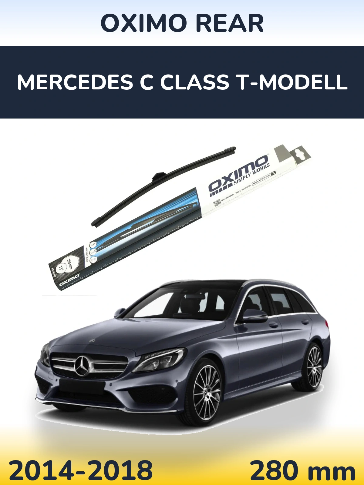 Rear wiper blade Oximo Rear 280 mm for Mercedes C Class T-Modell 2014-2018
