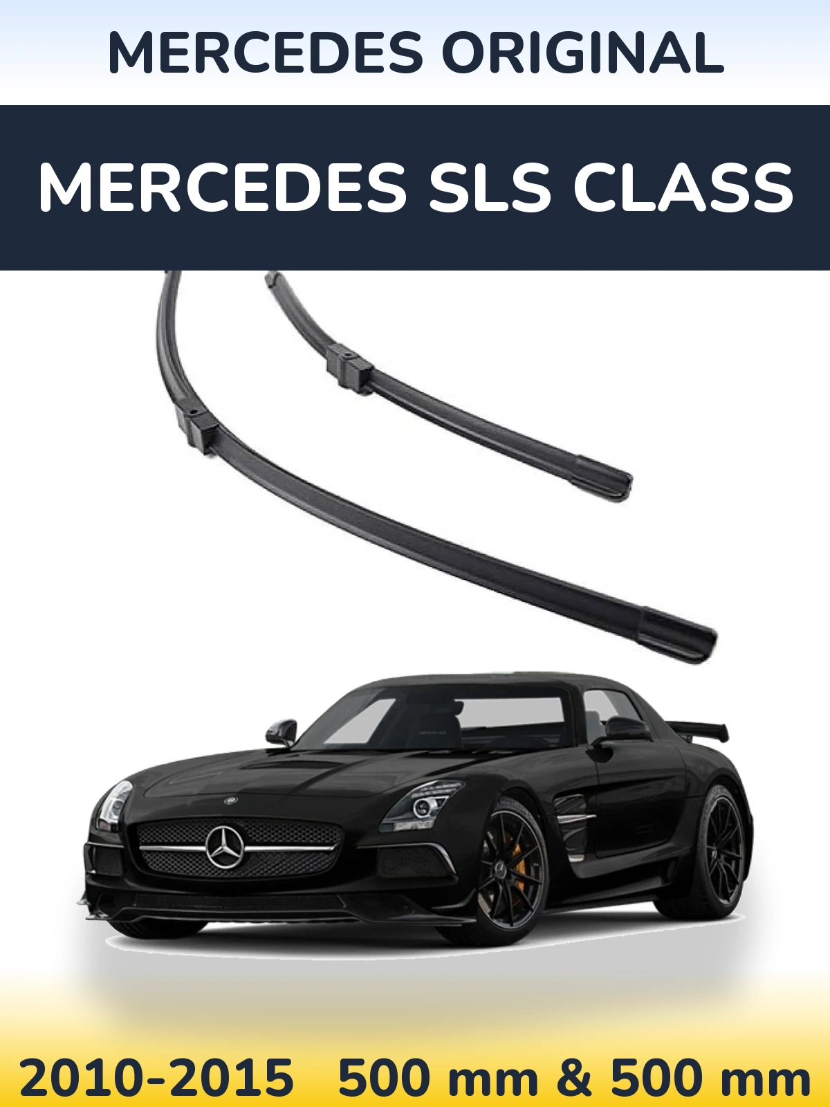 Front wiper blade set Mercedes OEM Mercedes Original 500 & 500 mm for Mercedes SLS Class 2010-2015