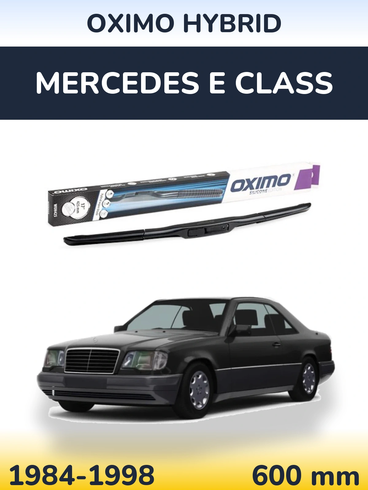 Front wiper blade Oximo Hybrid 600 mm for Mercedes E Class 1984-1998