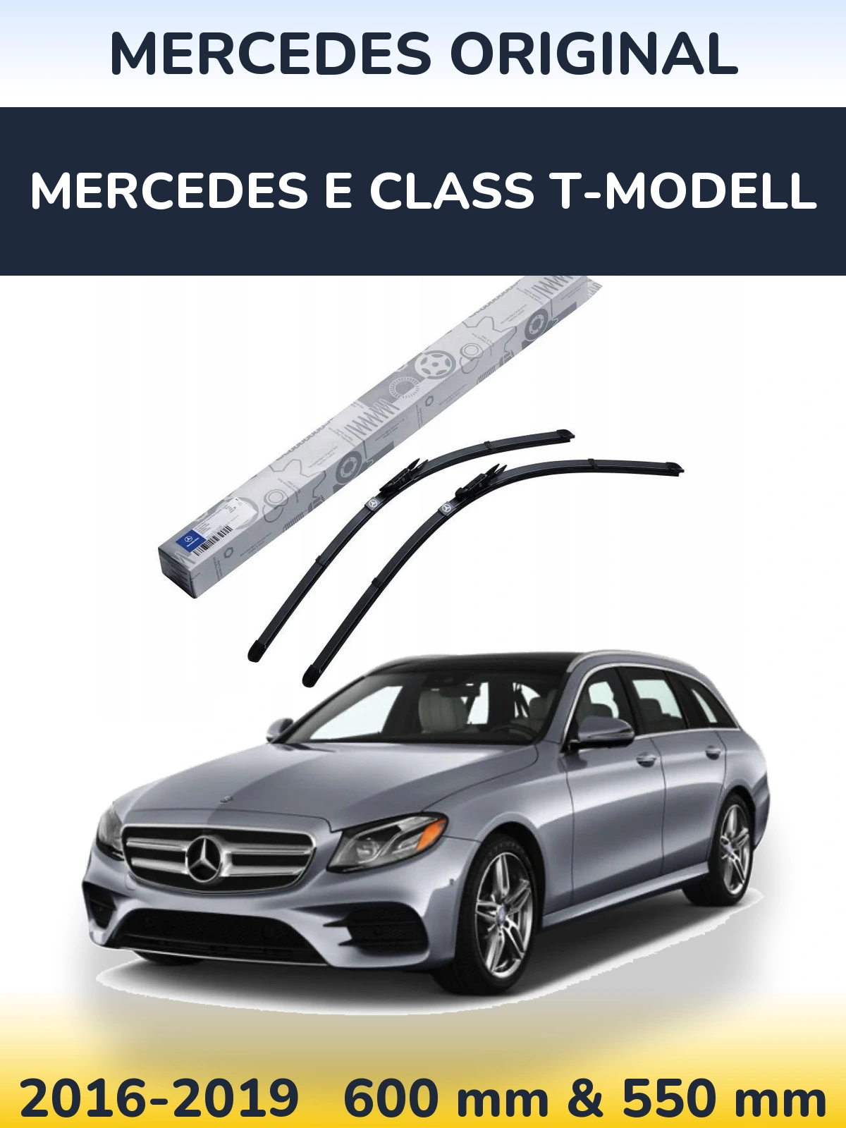 Front wiper blade set Mercedes OEM Mercedes Original 600 & 550 mm for Mercedes E Class T-Modell 2016-2019