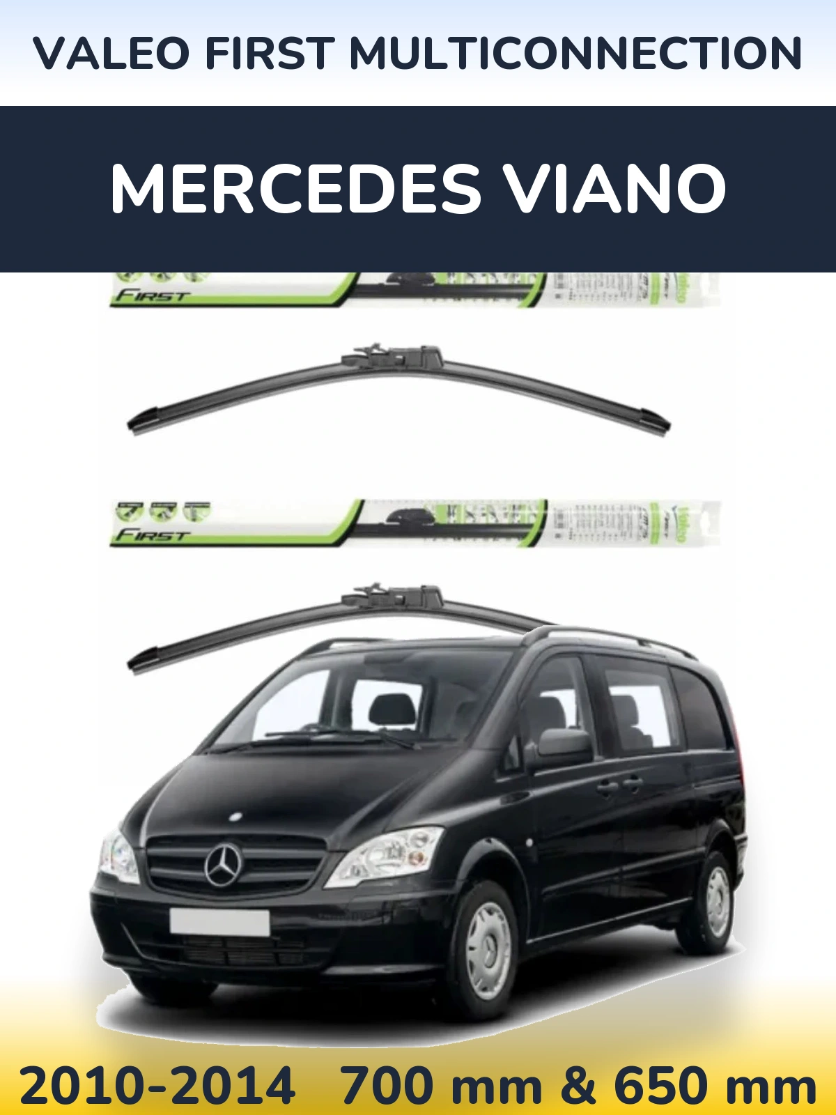 Комплект передних дворников Valeo First MultiConnection 700 & 650 мм для Mercedes Viano 2010-2014