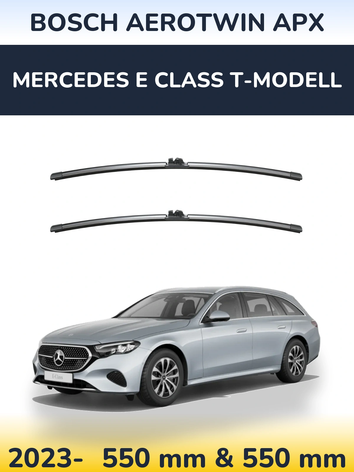 Комплект передніх щіток BOSCH AeroTwin APX 550 & 550 мм для Mercedes E Class T-Модельl 2023-2026