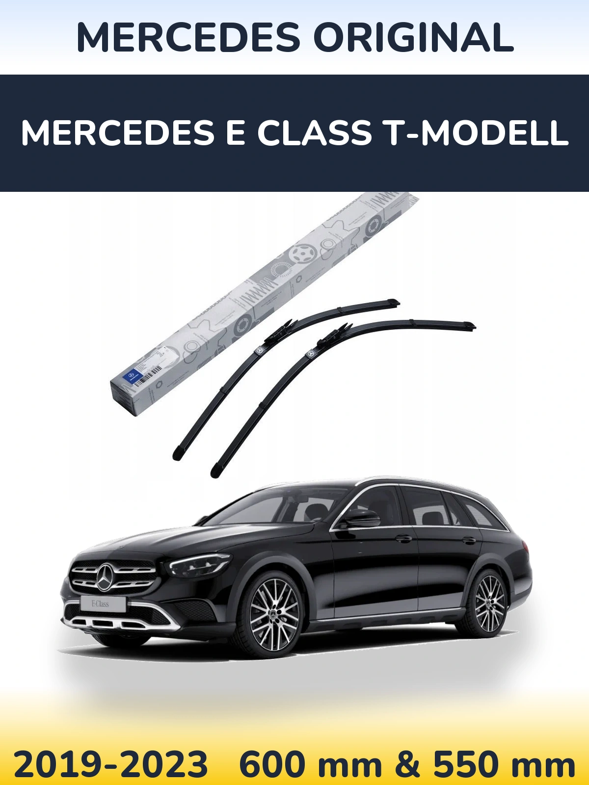 Front wiper blade set Mercedes OEM Mercedes Original 600 & 550 mm for Mercedes E Class T-Modell 2019-2023