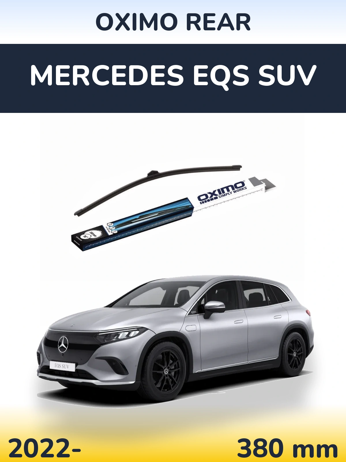 Rear wiper blade Oximo Rear 380 mm for Mercedes EQS SUV 2022-2026