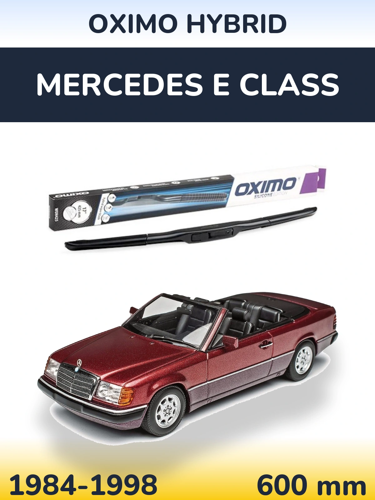 Передня щітка Oximo Hybrid 600 мм для Mercedes E Class 1984-1998