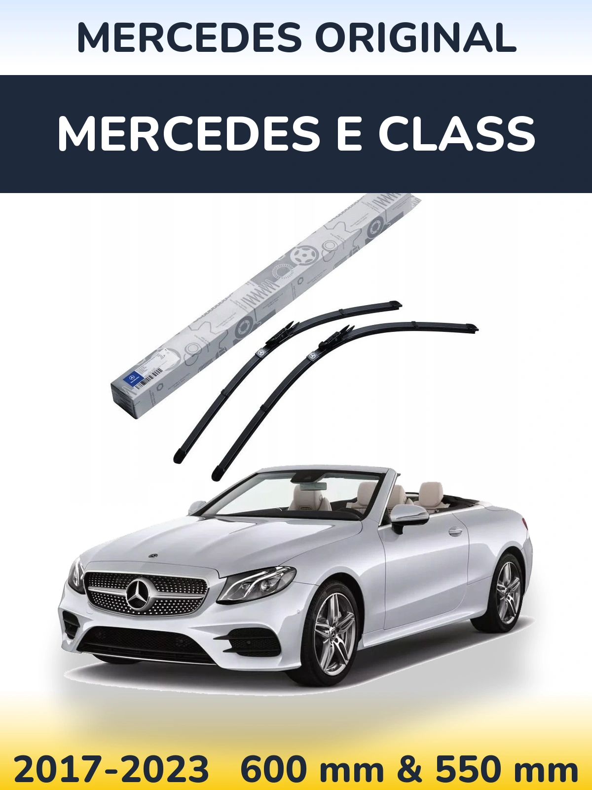 Комплект передніх щіток Mercedes OEM Mercedes Original 600 & 550 мм для Mercedes E Class 2017-2023