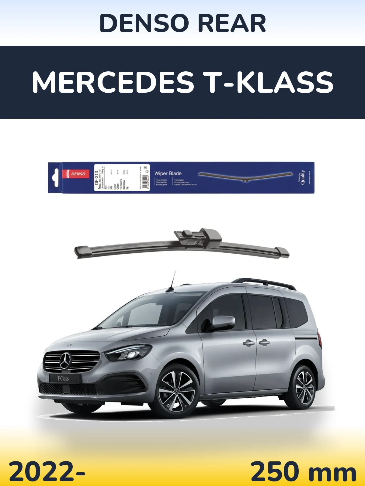 Rear wiper blade Denso Rear 250 mm for Mercedes T-Klass 2022-2026