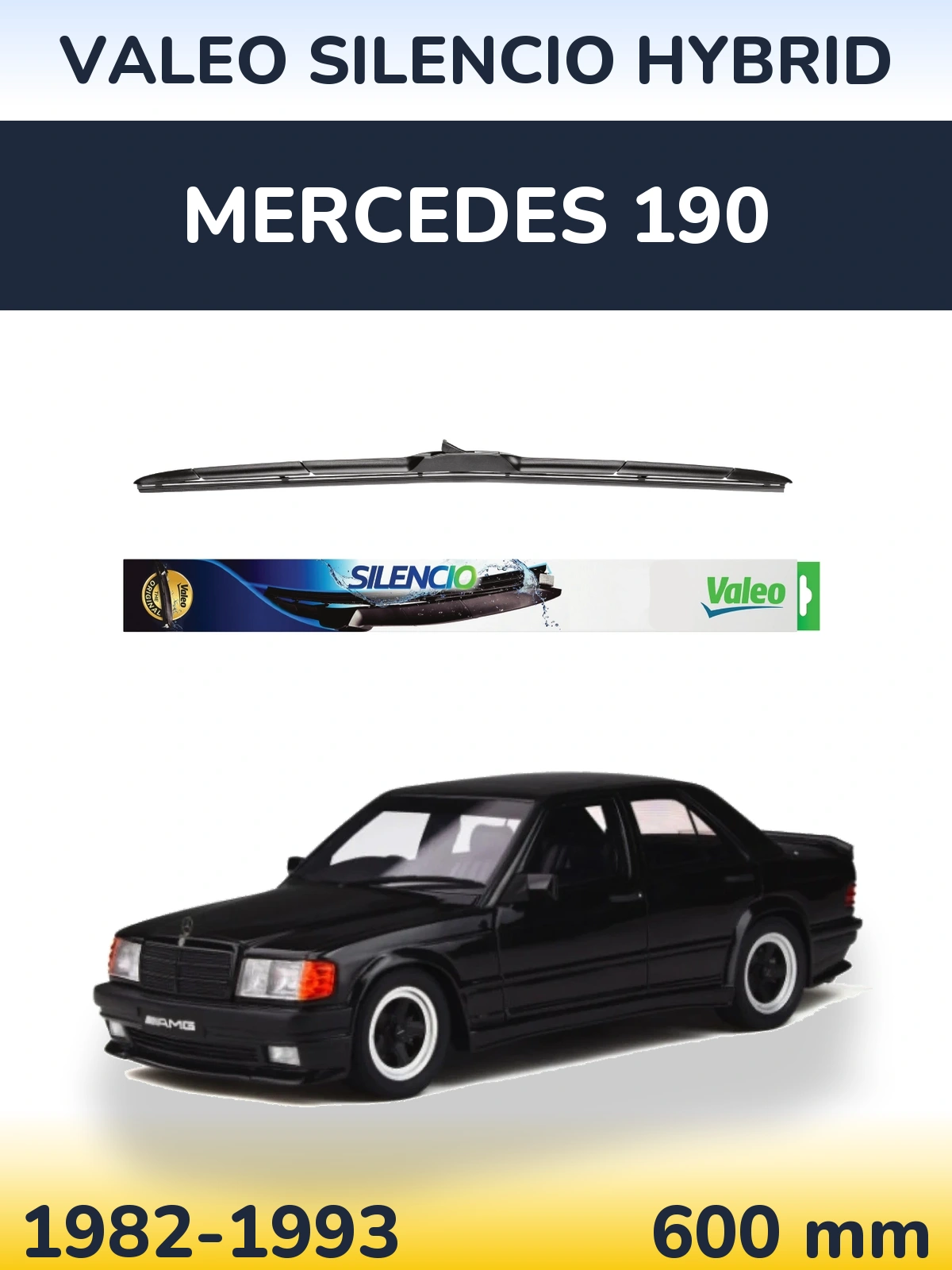 Передня щітка Valeo Silencio Hybrid 600 мм для Mercedes 190 1982-1993