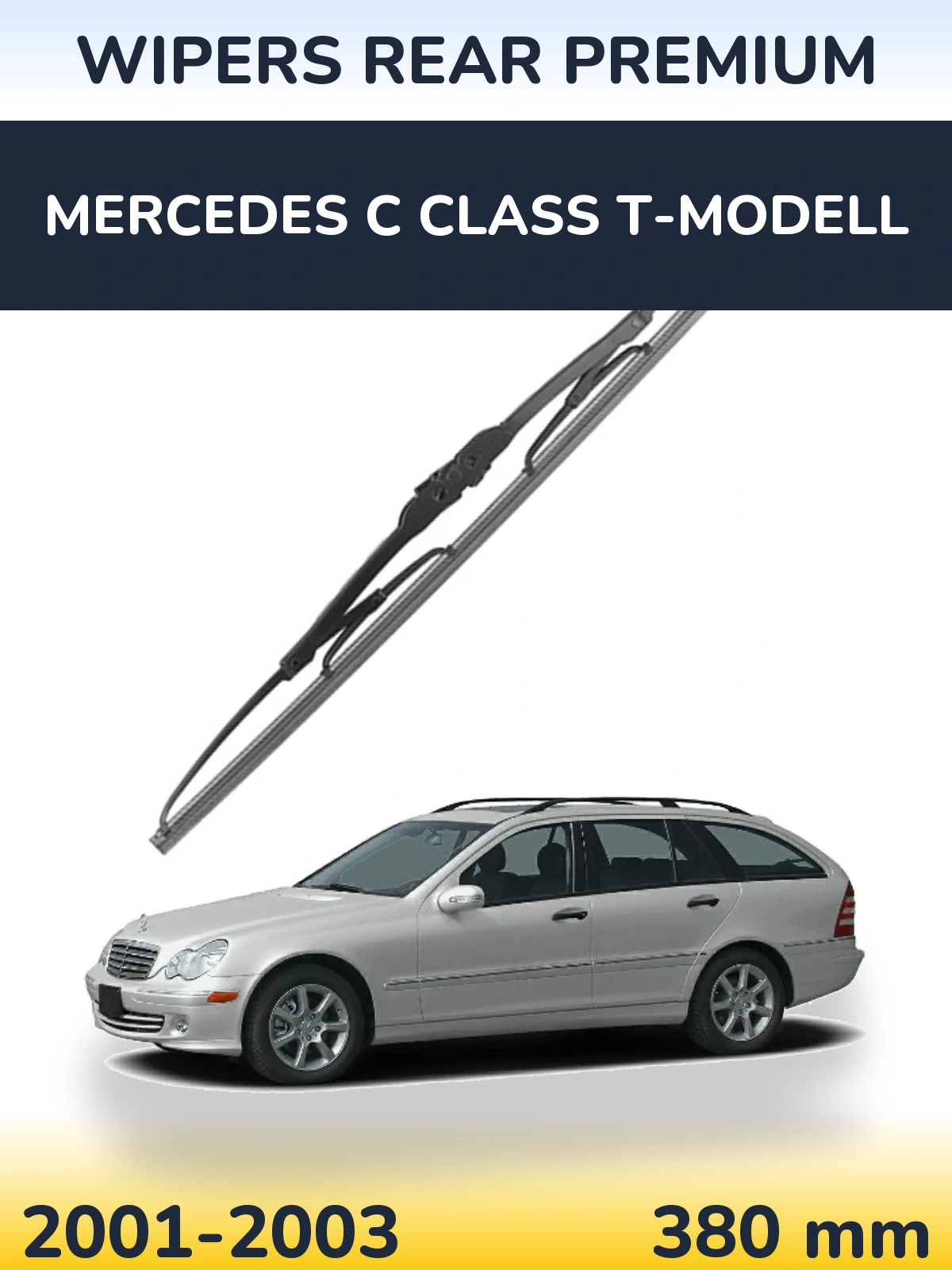 Rear wiper blade WIPERS REAR PREMIUM 380 mm for Mercedes C Class T-Modell 2001-2003