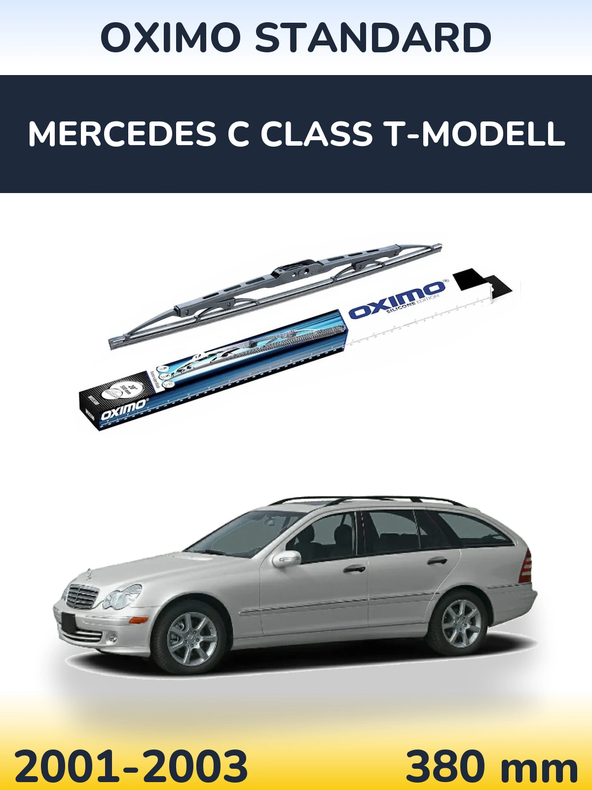 Rear wiper blade Oximo Standard 375 mm for Mercedes C Class T-Modell 2001-2003