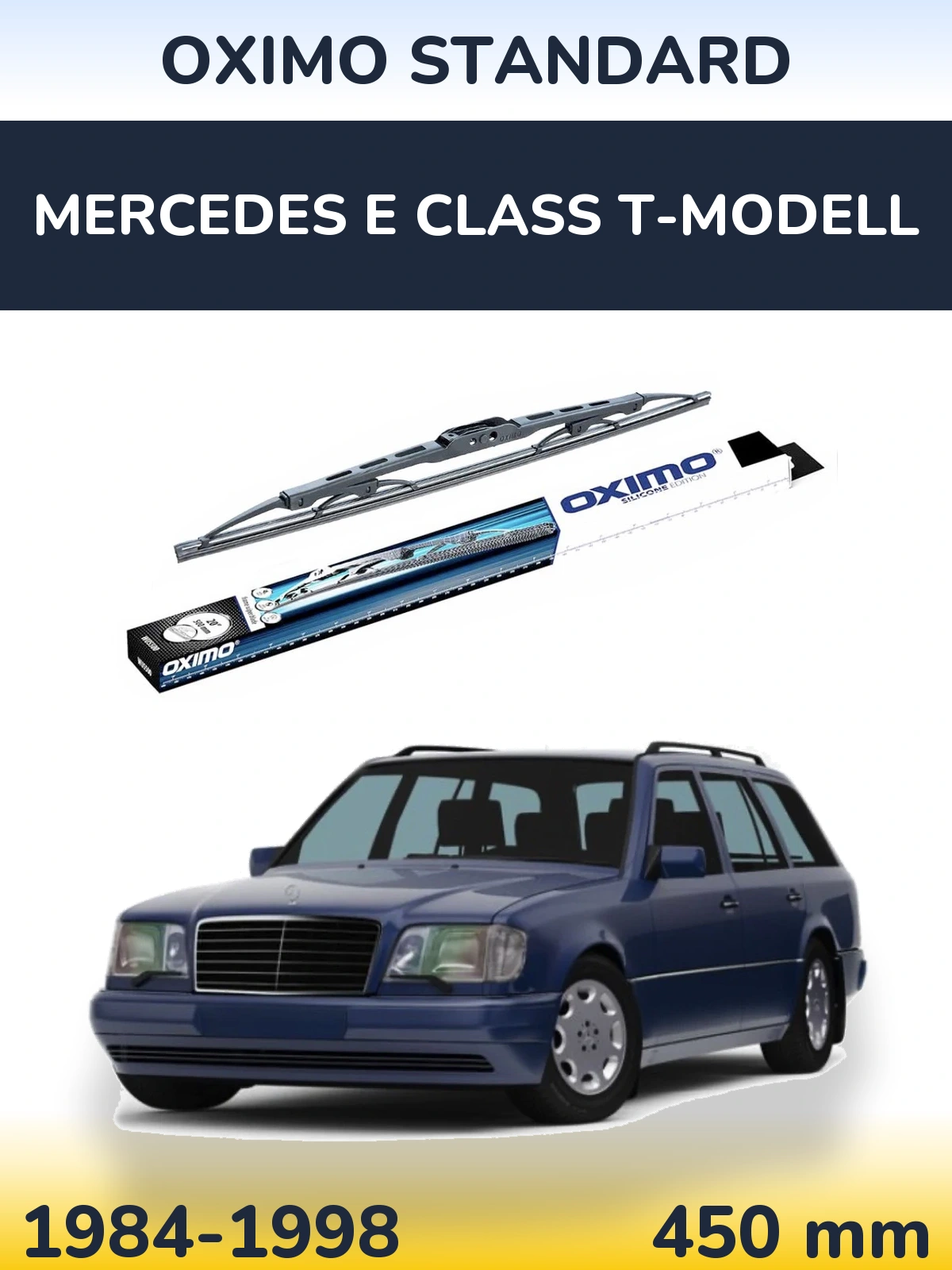 Rear wiper blade Oximo Standard 450 mm for Mercedes E Class T-Modell 1984-1998