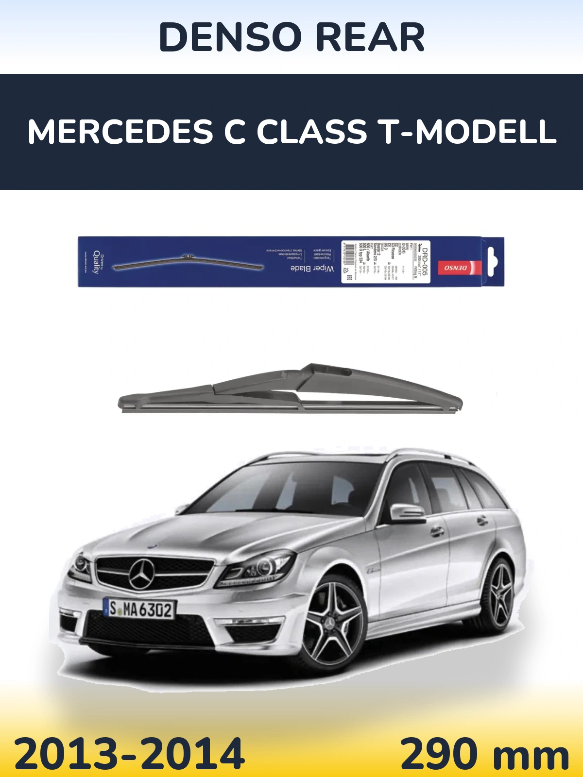 Rear wiper blade Denso Rear 290 mm for Mercedes C Class T-Modell 2013-2014