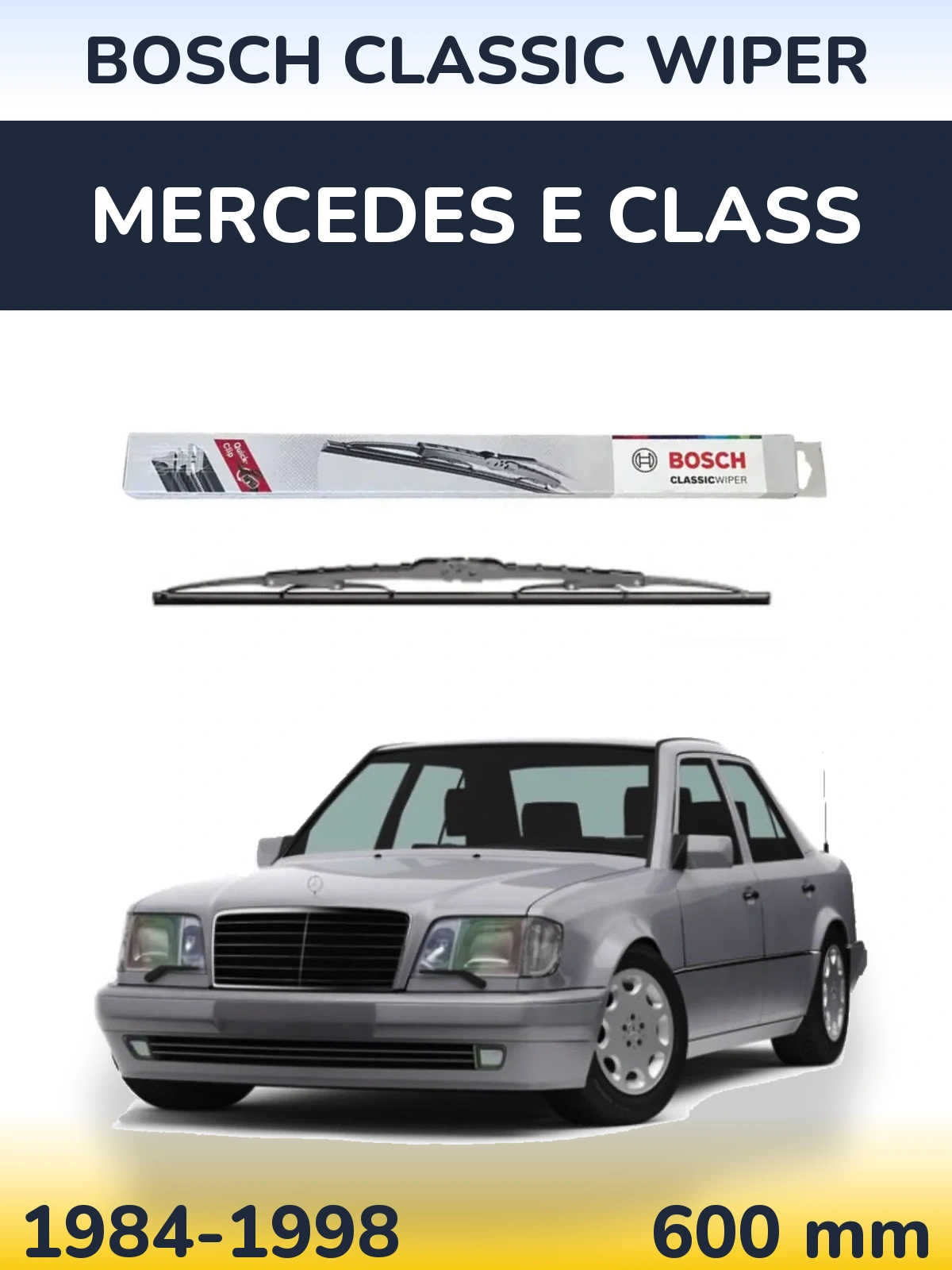 Передний дворник BOSCH Classic Wiper 600 мм для Mercedes E Class 1984-1998