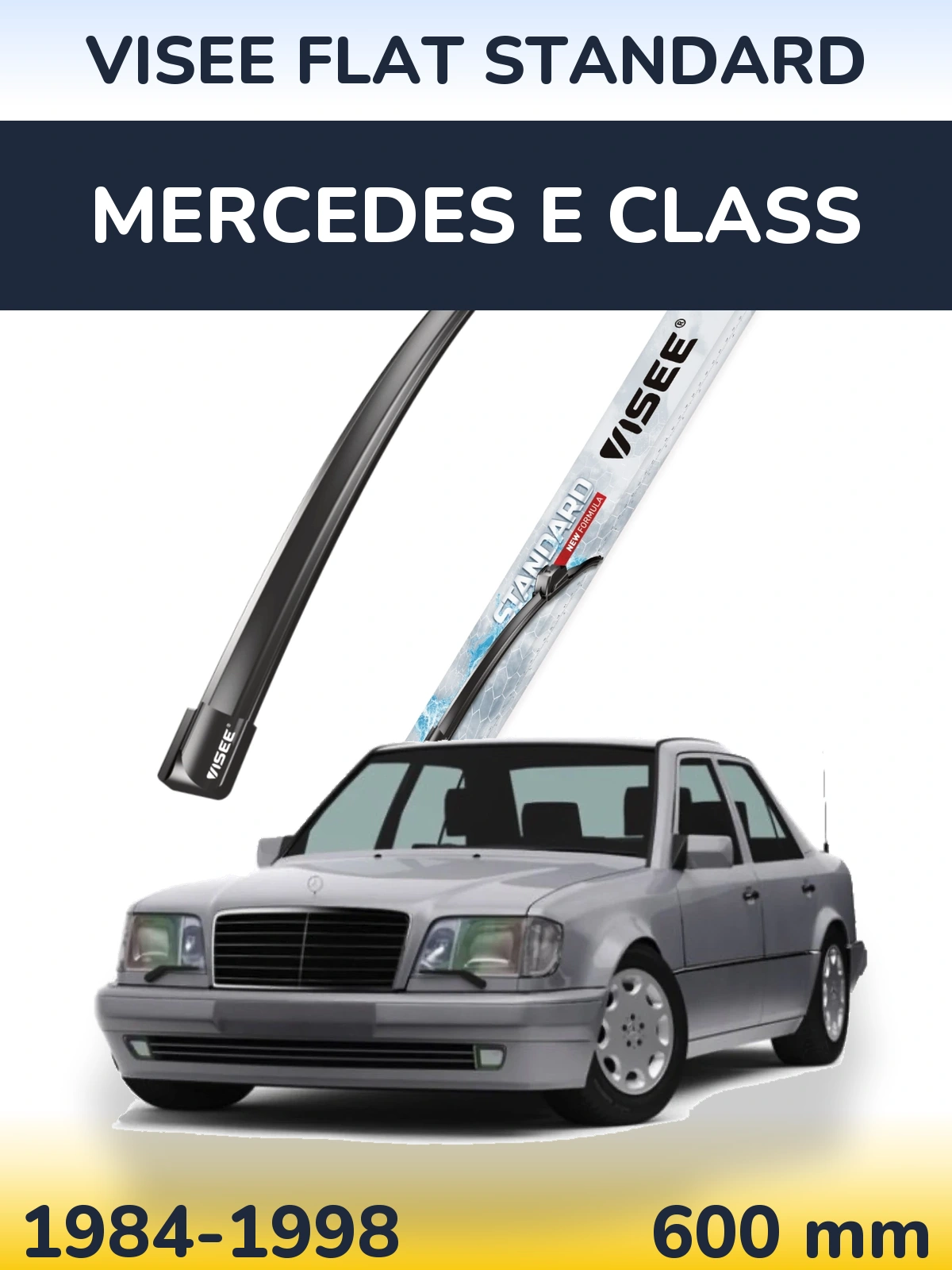 Front wiper blade VISEE FLAT STANDARD 600 mm for Mercedes E Class 1984-1998