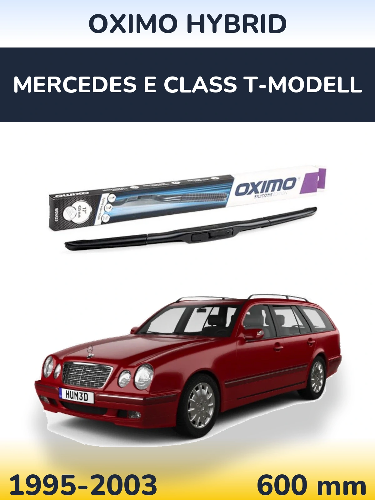 Front wiper blade Oximo Hybrid 600 mm for Mercedes E Class T-Modell 1995-2003