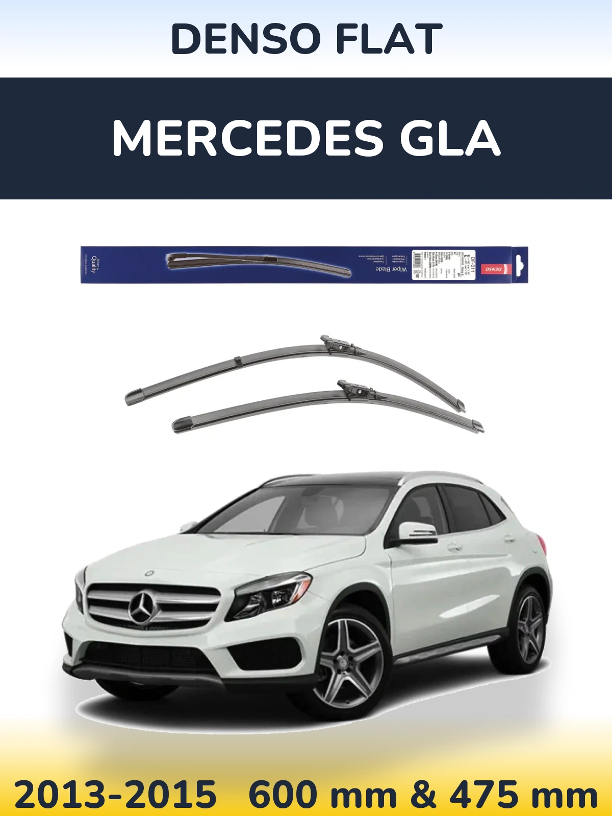 Комплект передних дворников Denso Flat 600 & 475 мм для Mercedes GLA 2013-2015