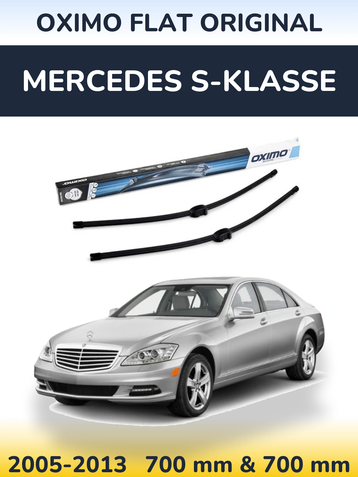 Комплект передніх щіток Oximo Flat Original 650 & 650 мм для Mercedes S-Klasse 2005-2013