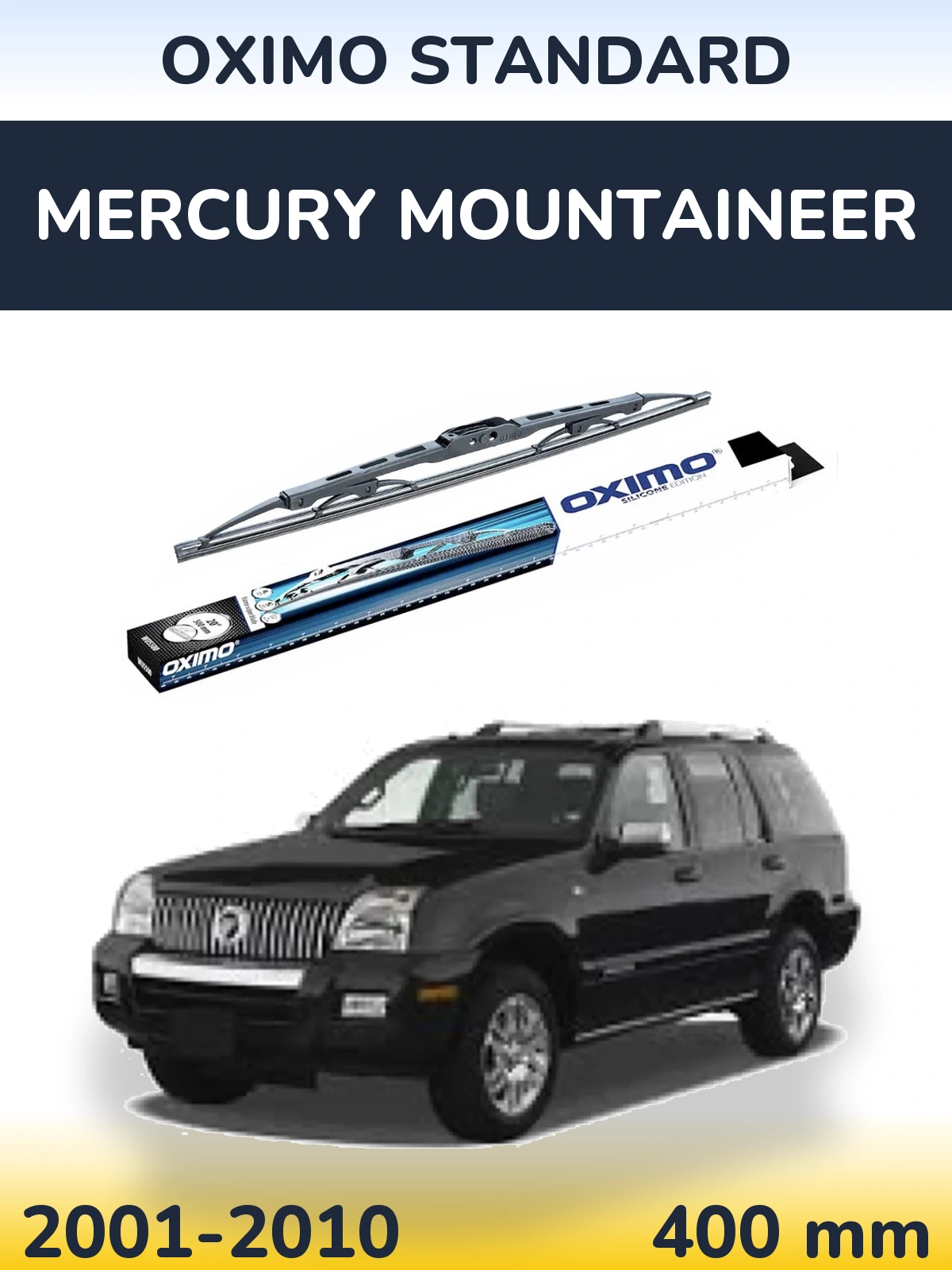 Rear wiper blade Oximo Standard 400 mm for Mercury Mountaineer 2001-2010