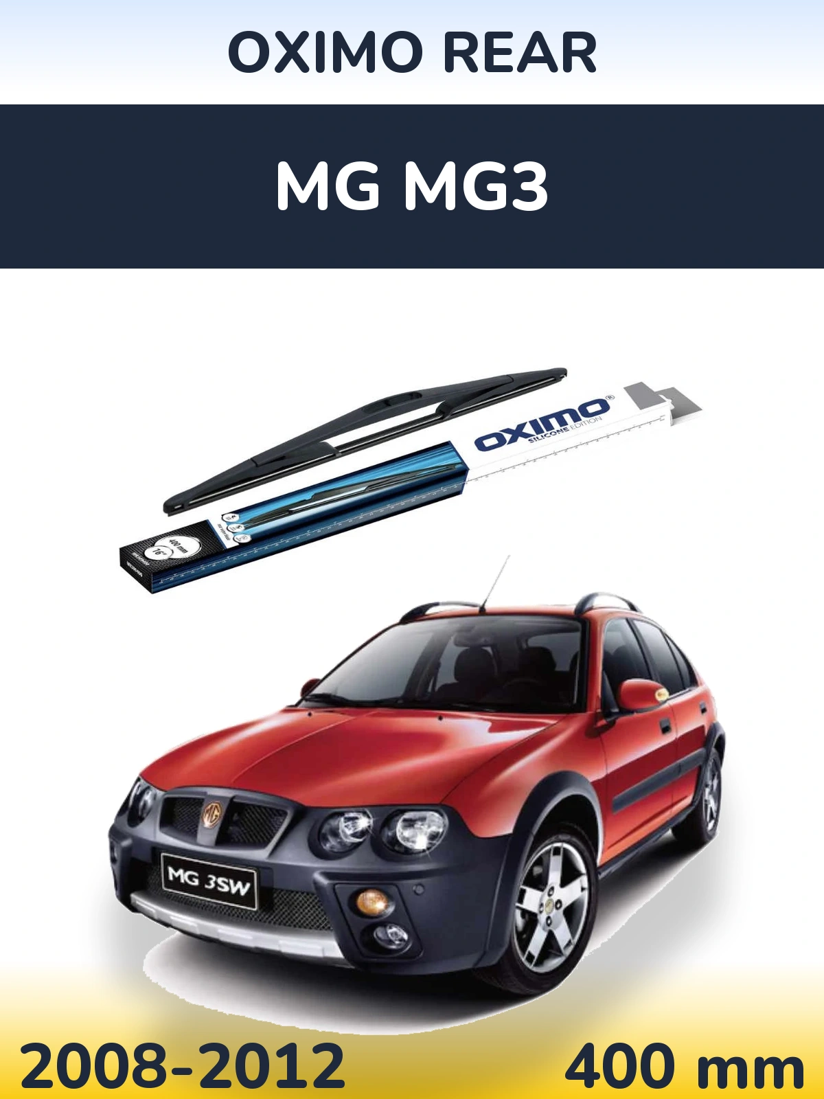 Rear wiper blade Oximo Rear 400 mm for MG MG3 2008-2012