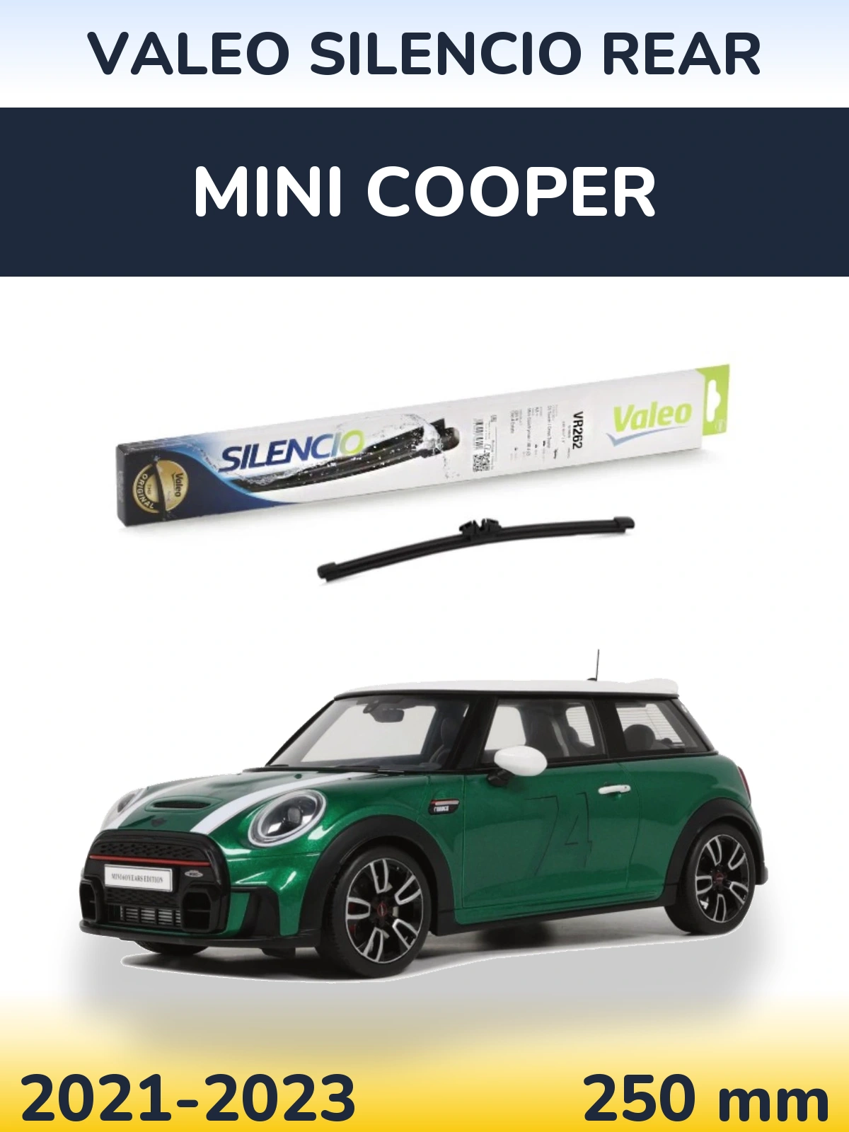 Rear wiper blade Valeo Silencio Rear 240 mm for MINI Cooper 2021-2023